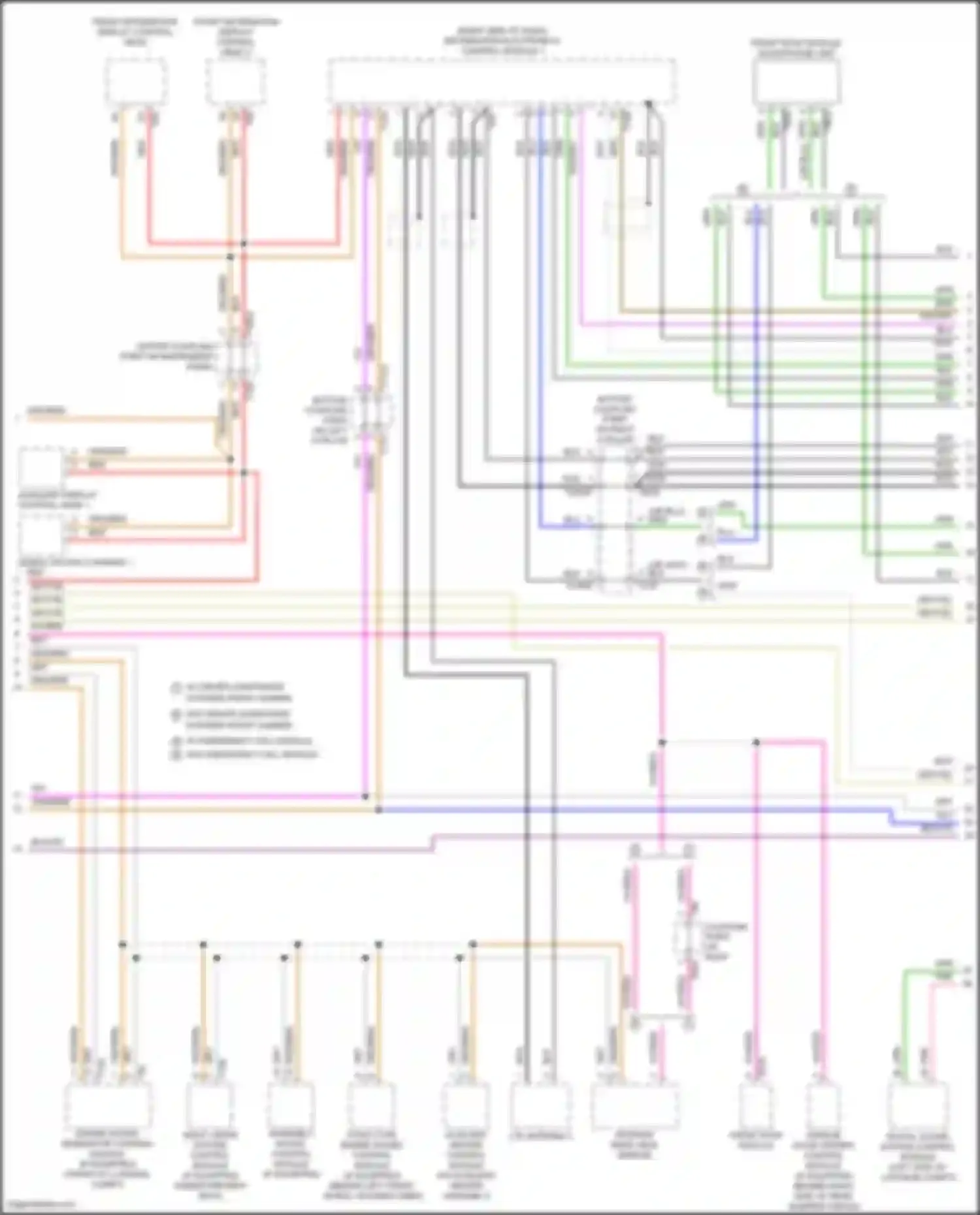 Wiring diagram w/ emergency call module for Audi A6 Allroad Quattro C8 (2019-2024) (1 of 2)