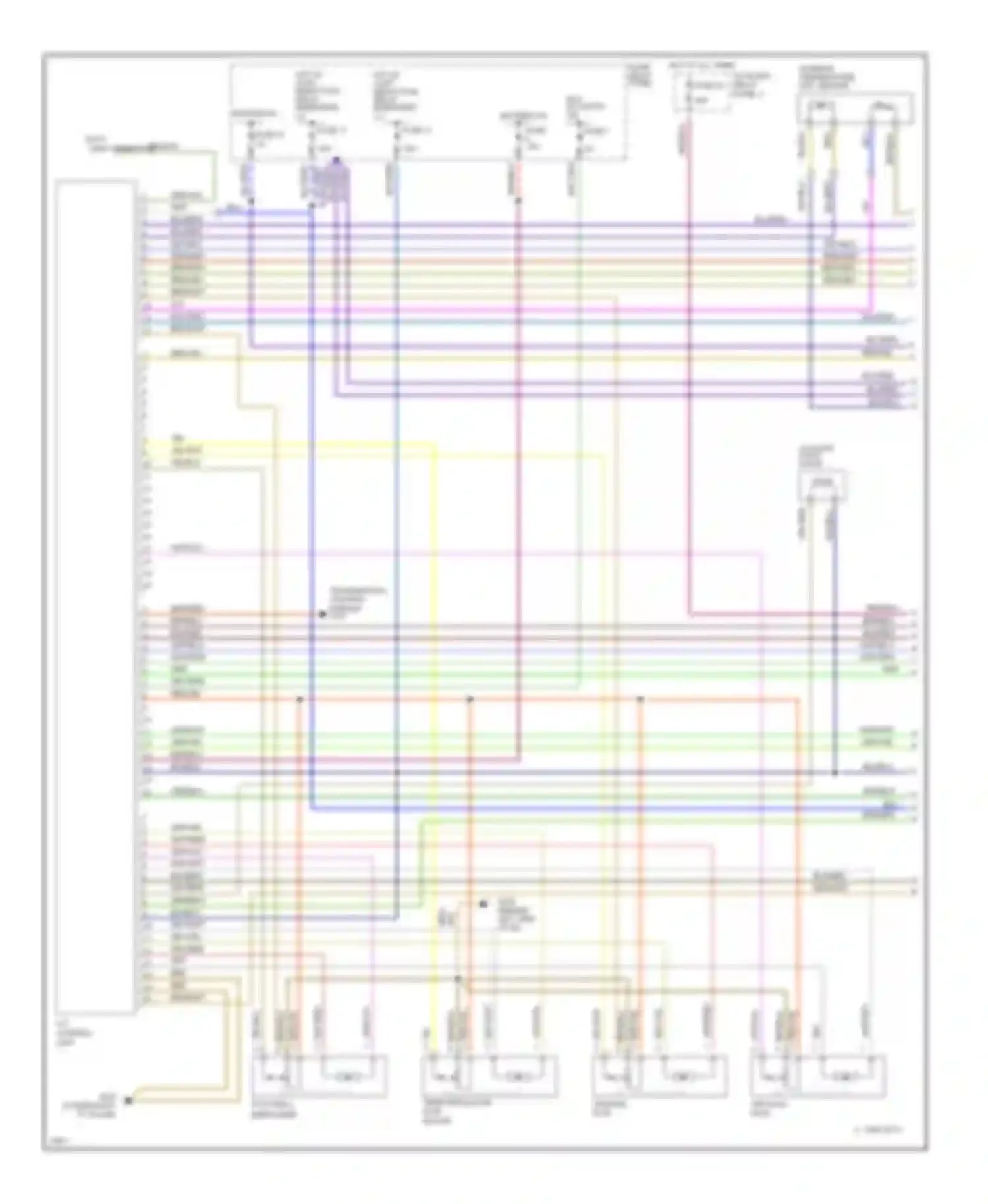 A6 Audi C4 (1994-1997): Automatic a/c-heater system wiring diagram (1995 (early production) circuit 1 of 2)