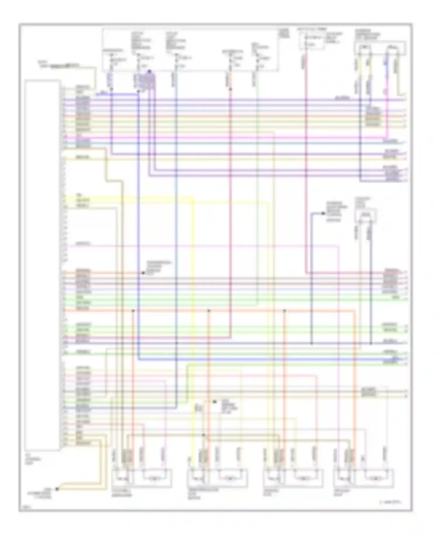 A6 Audi C4 (1994-1997): Automatic a/c-heater system wiring diagram (1995 (late production) & 1996 circuit 1 o