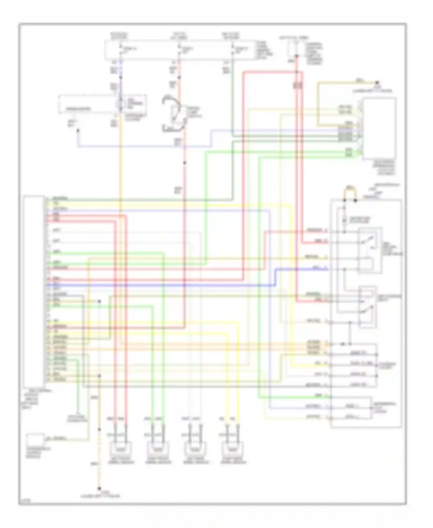 A6 Audi C4 (1994-1997): Abs wiring diagram (1995 a6 circuit, fwd with differential lock with differential locks)