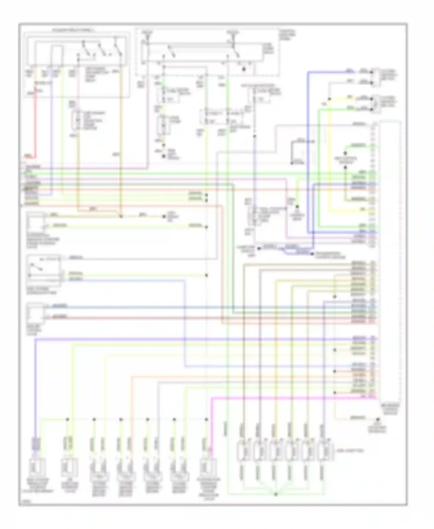 A6 Audi C4 (1994-1997): Wiring diagram engine performance 2.8l, wiring diagram (a6 2.8l circuit late production 2 of 2)