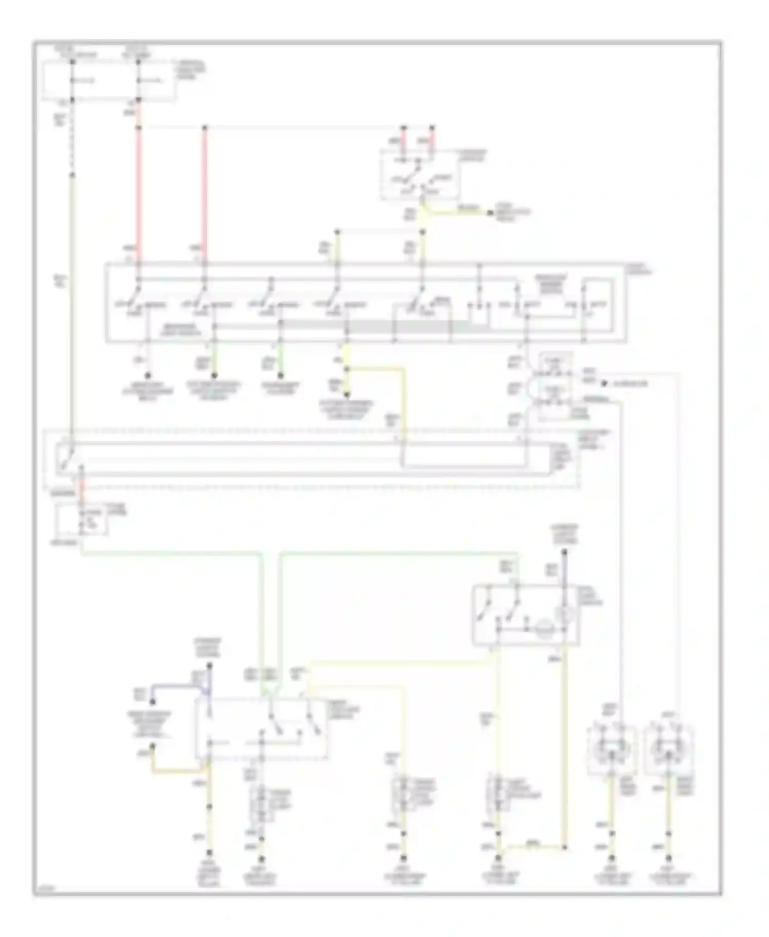 A6 Audi C4 (1994-1997): Fog lamps circuit, with drl