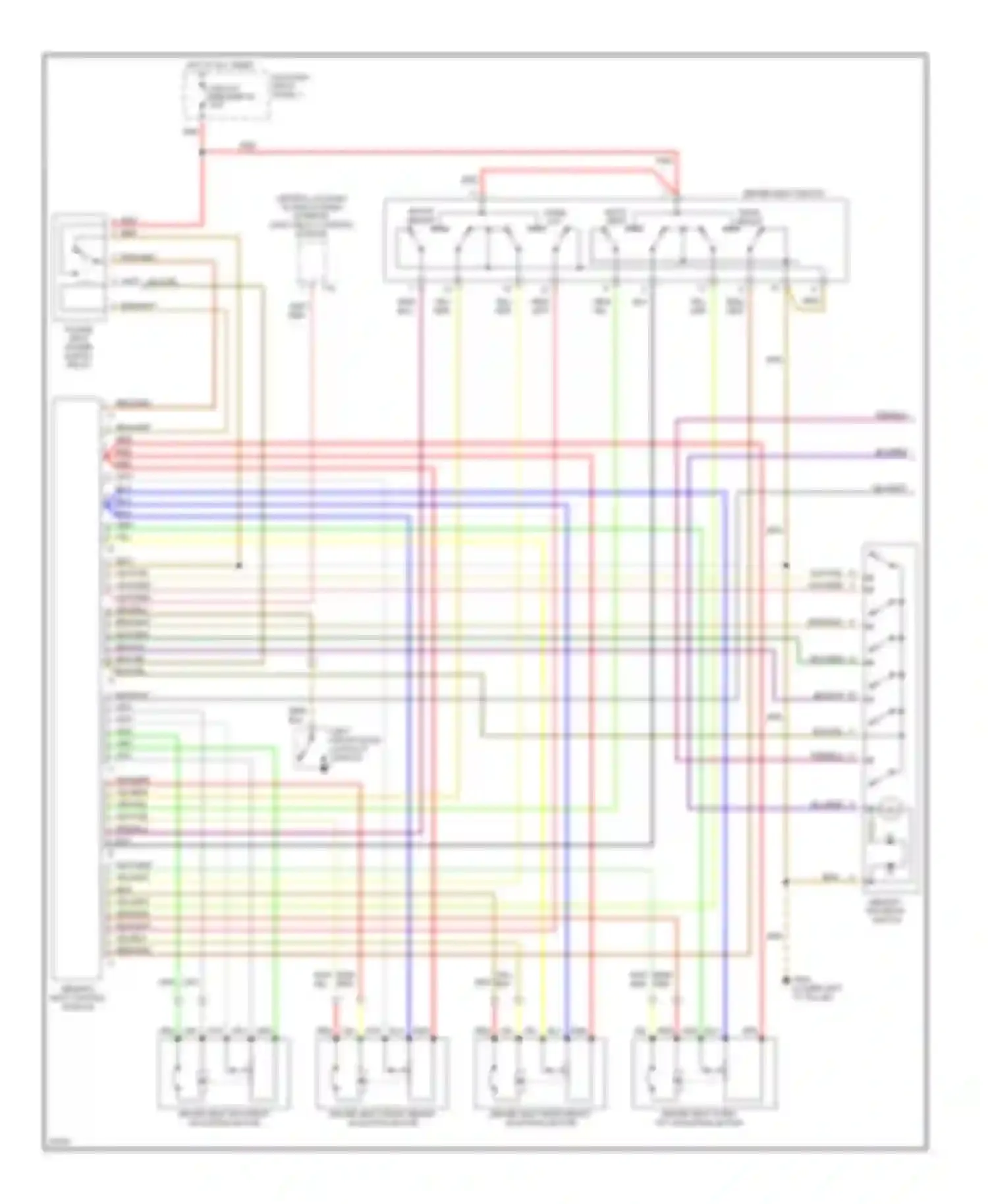 A6 Audi C4 (1994-1997): Memory systems circuit (1 of 2)