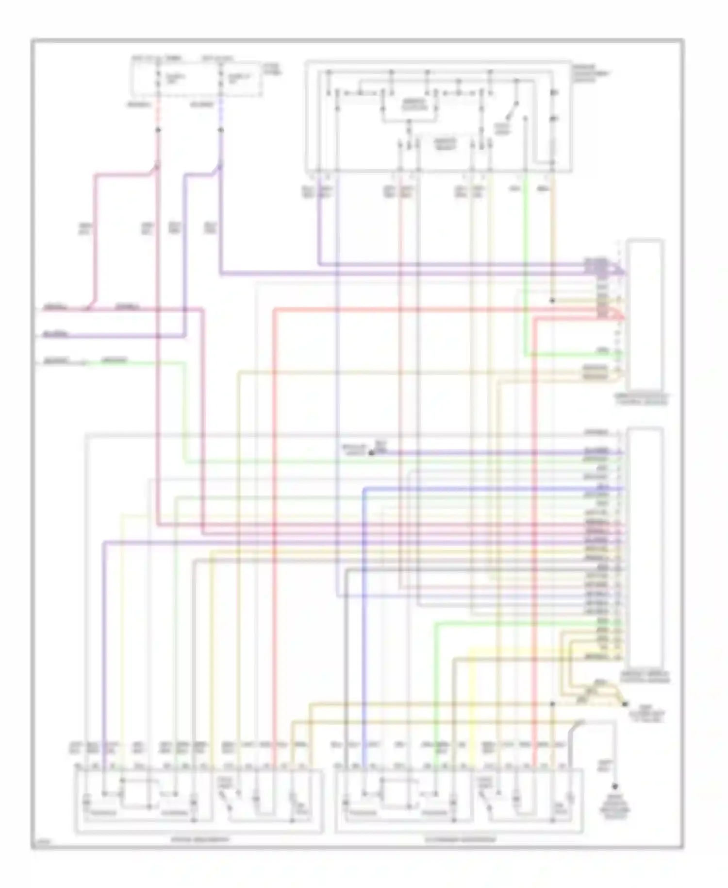 A6 Audi C4 (1994-1997): Memory systems circuit (2 of 2)