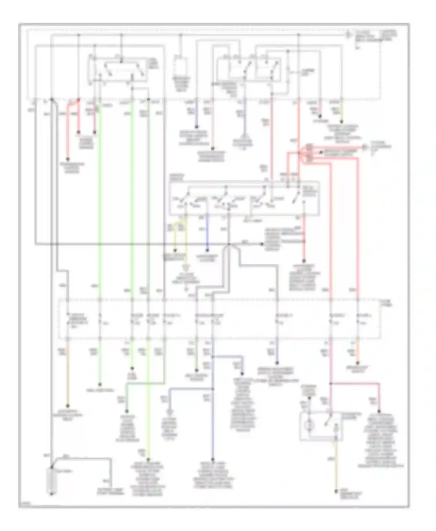 A6 Audi C4 (1994-1997): Power distribution circuit (1 of 2)
