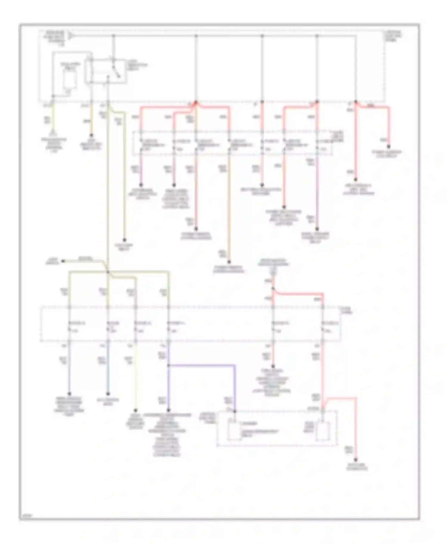 A6 Audi C4 (1994-1997): Power distribution circuit (2 of 2)