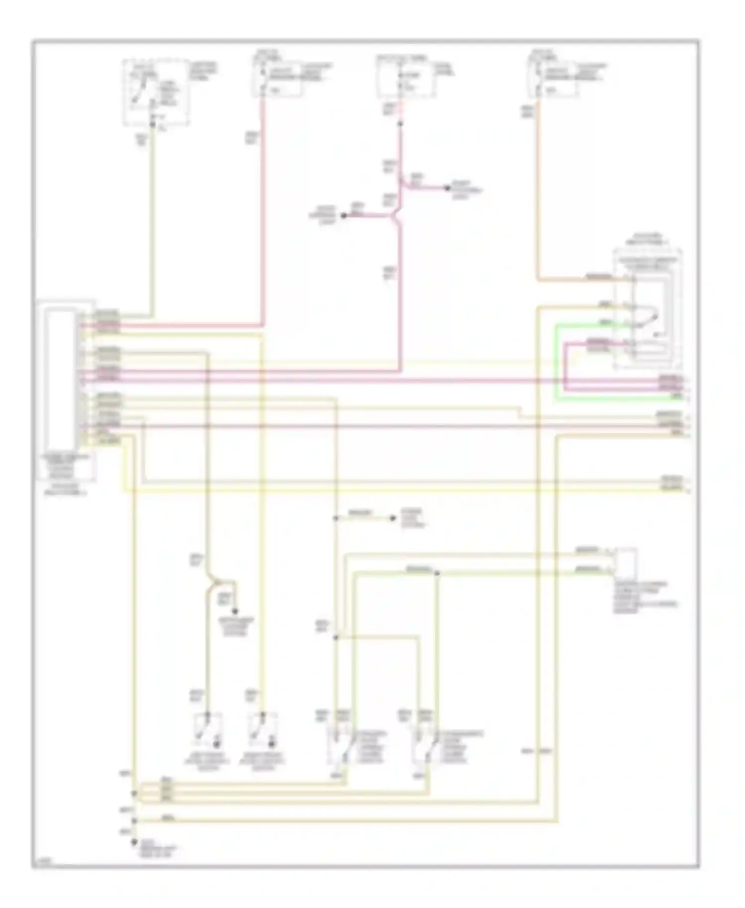 A6 Audi C4 (1994-1997): Power windows circuit (1 of 2)