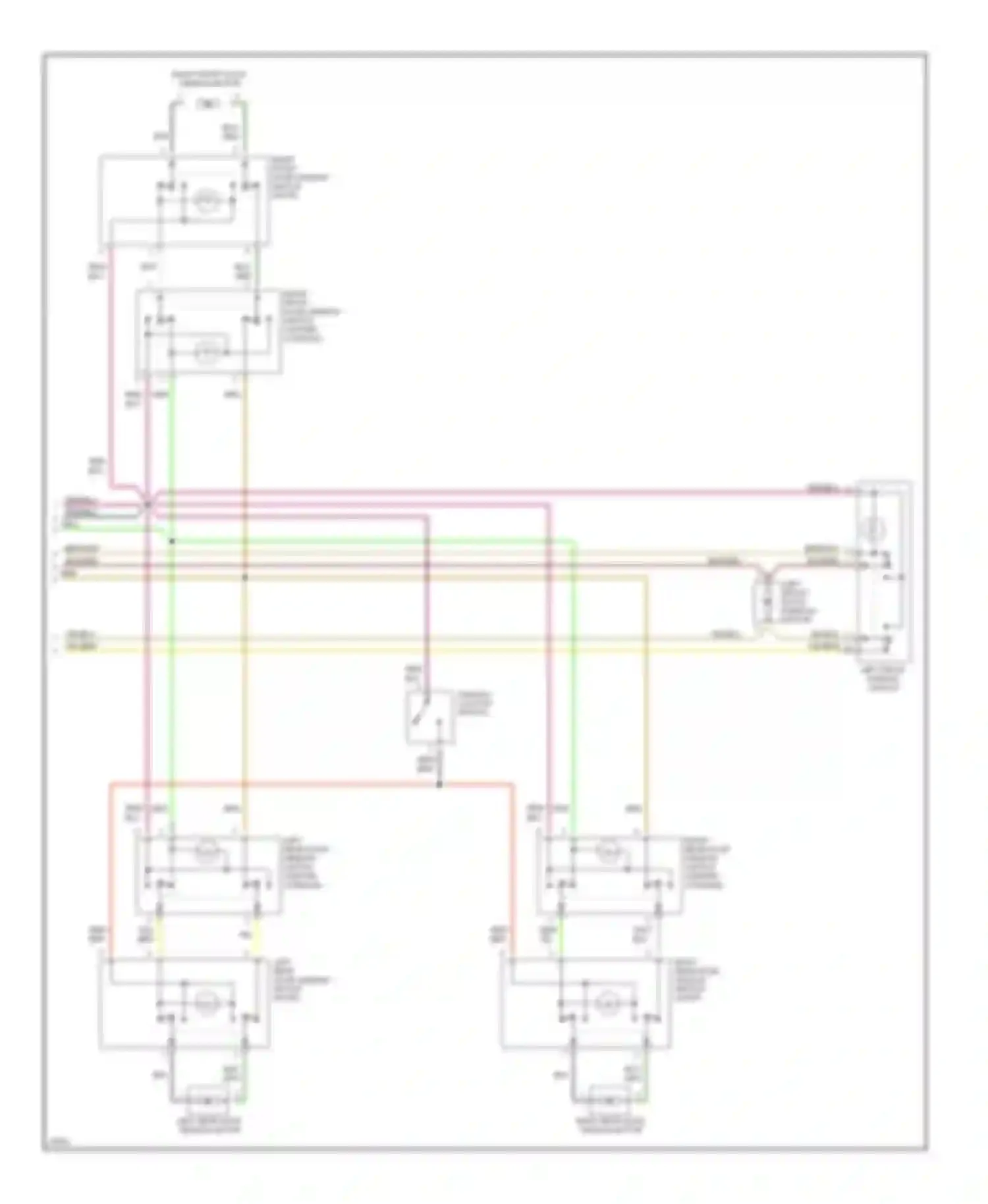 A6 Audi C4 (1994-1997): Power windows circuit (2 of 2)