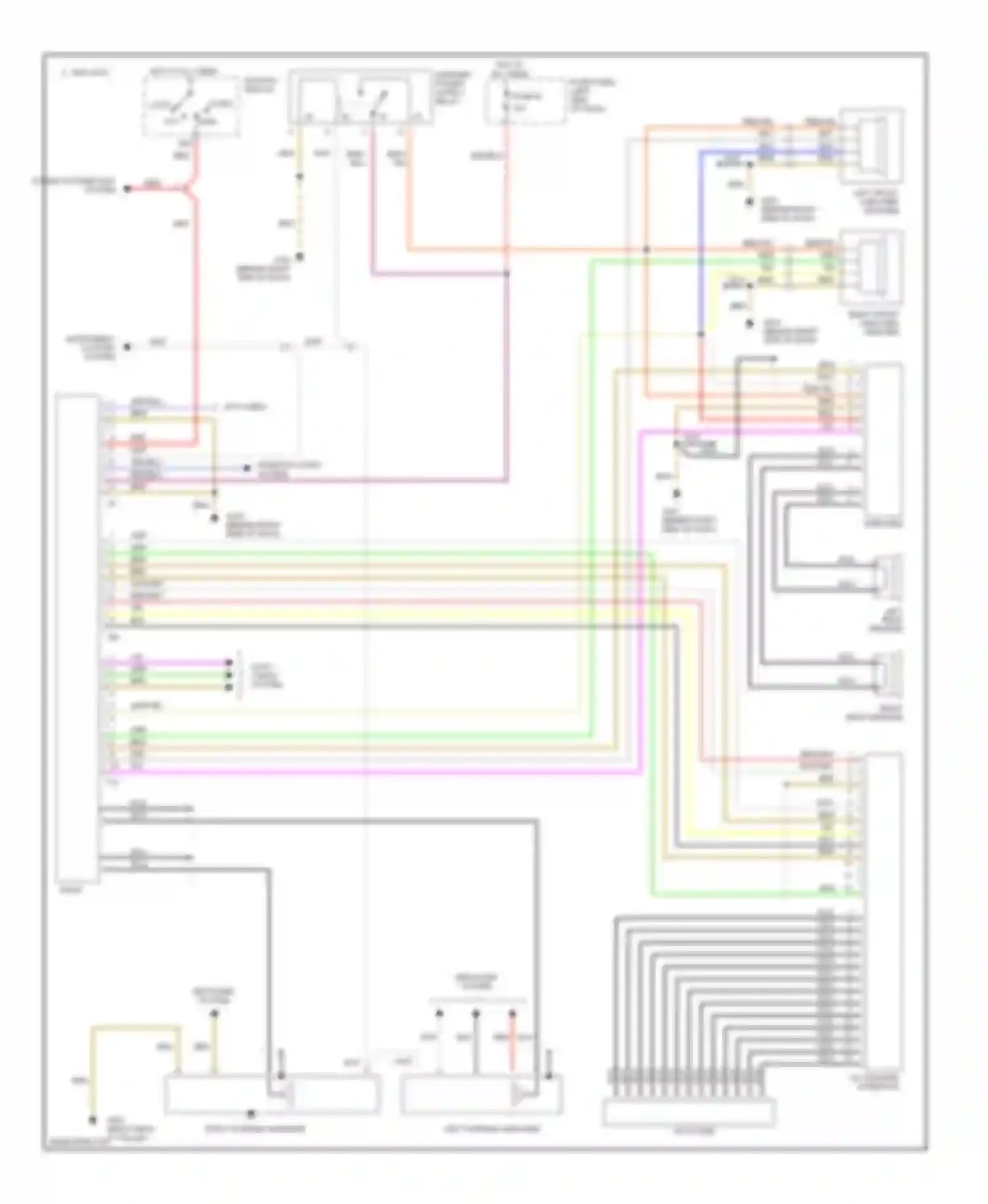 A6 Audi C4 (1994-1997): Radio circuit, except wagon