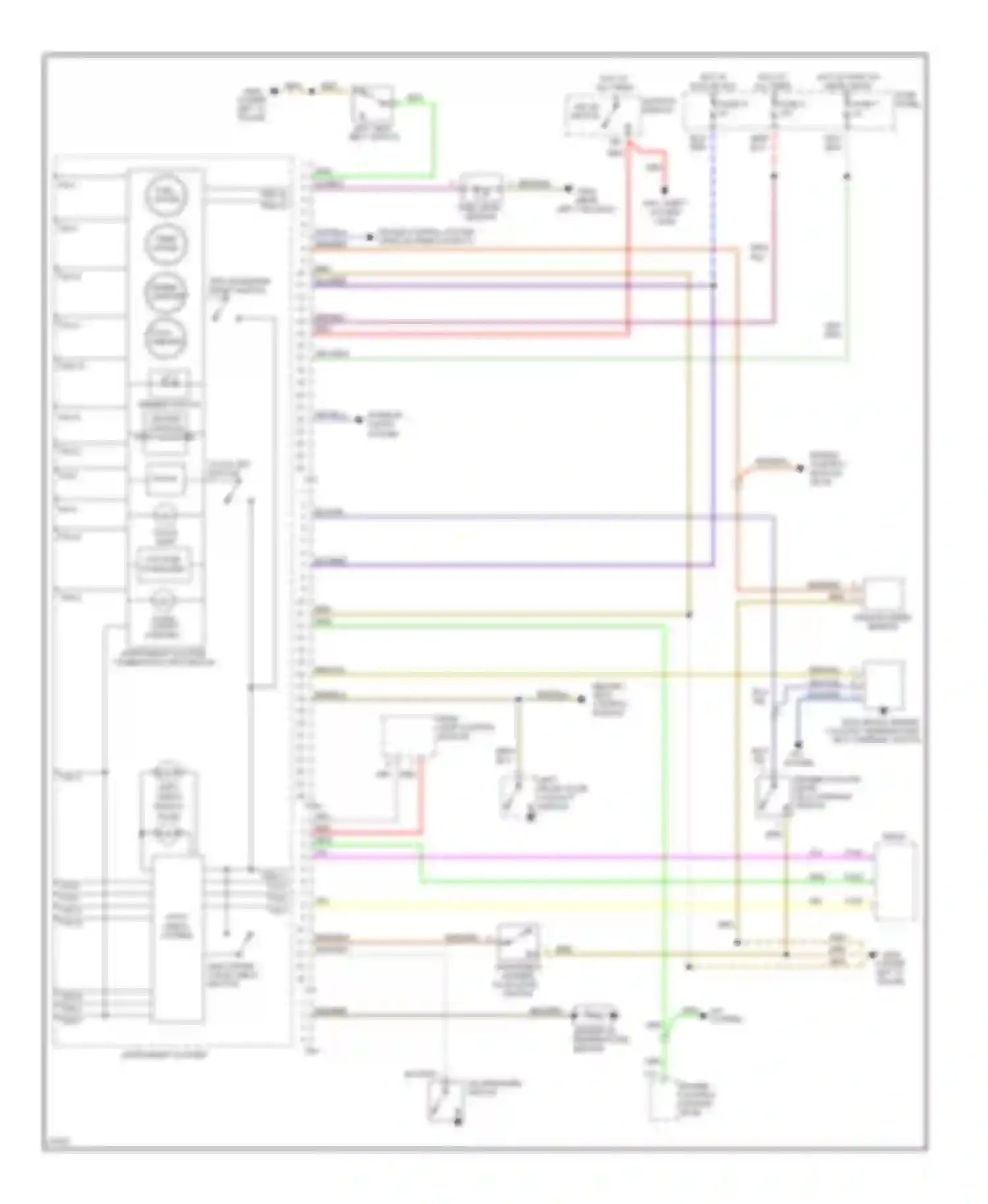 A6 Audi C4 (1994-1997): Warning systems circuit