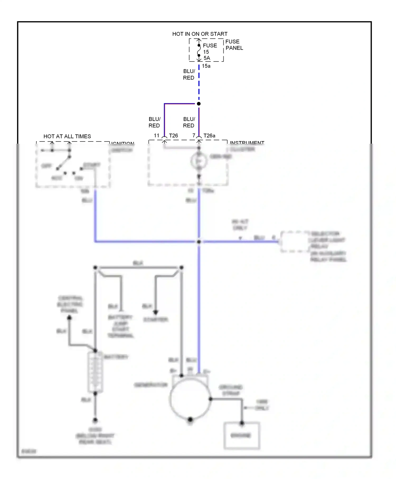 Wiring diagram 1995 only for Audi A6 C4 (1994-1997) (1 of 1)