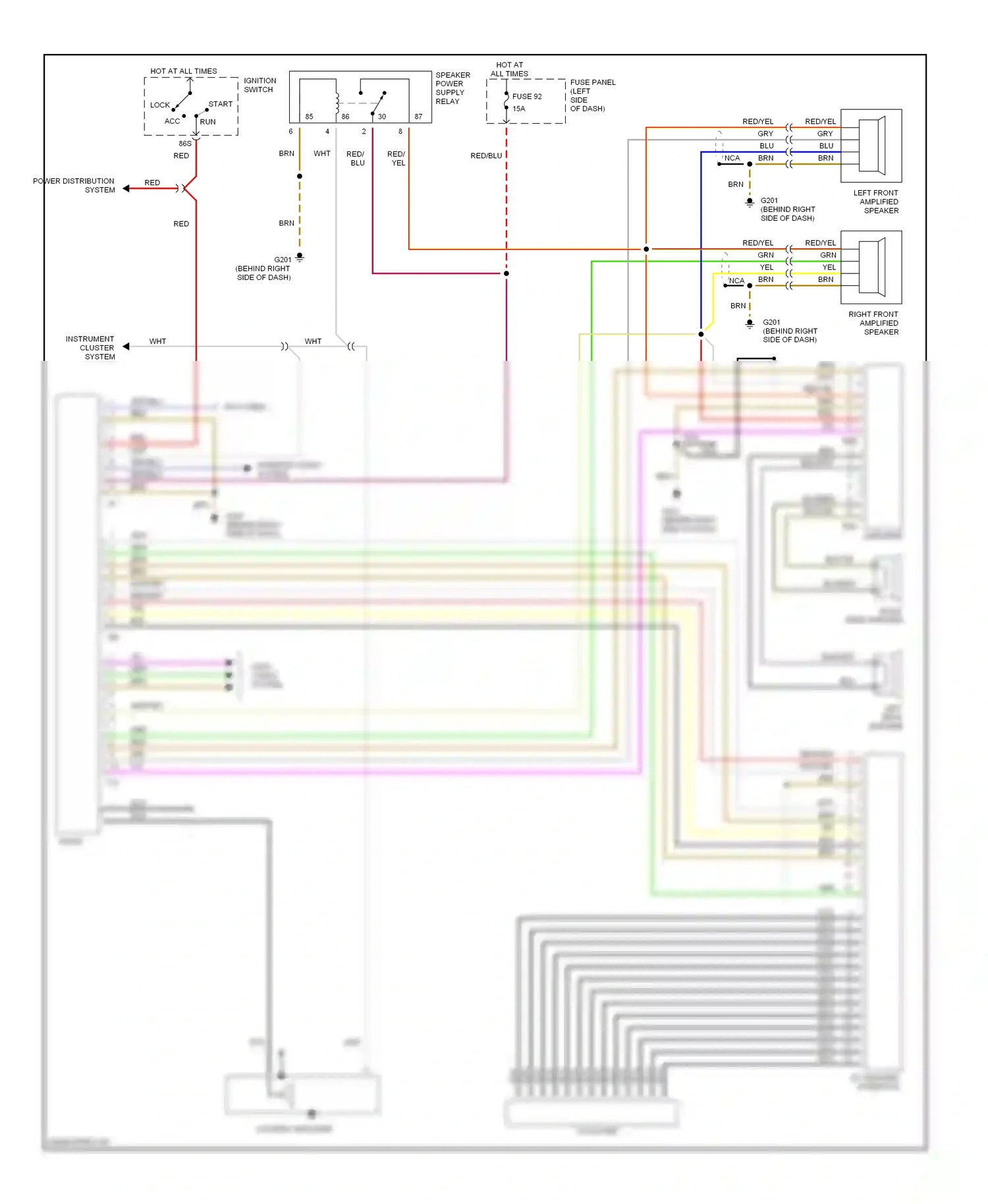 Wiring diagram antenna amplifier for Audi A6 C4 (1994-1997) (1 of 1)