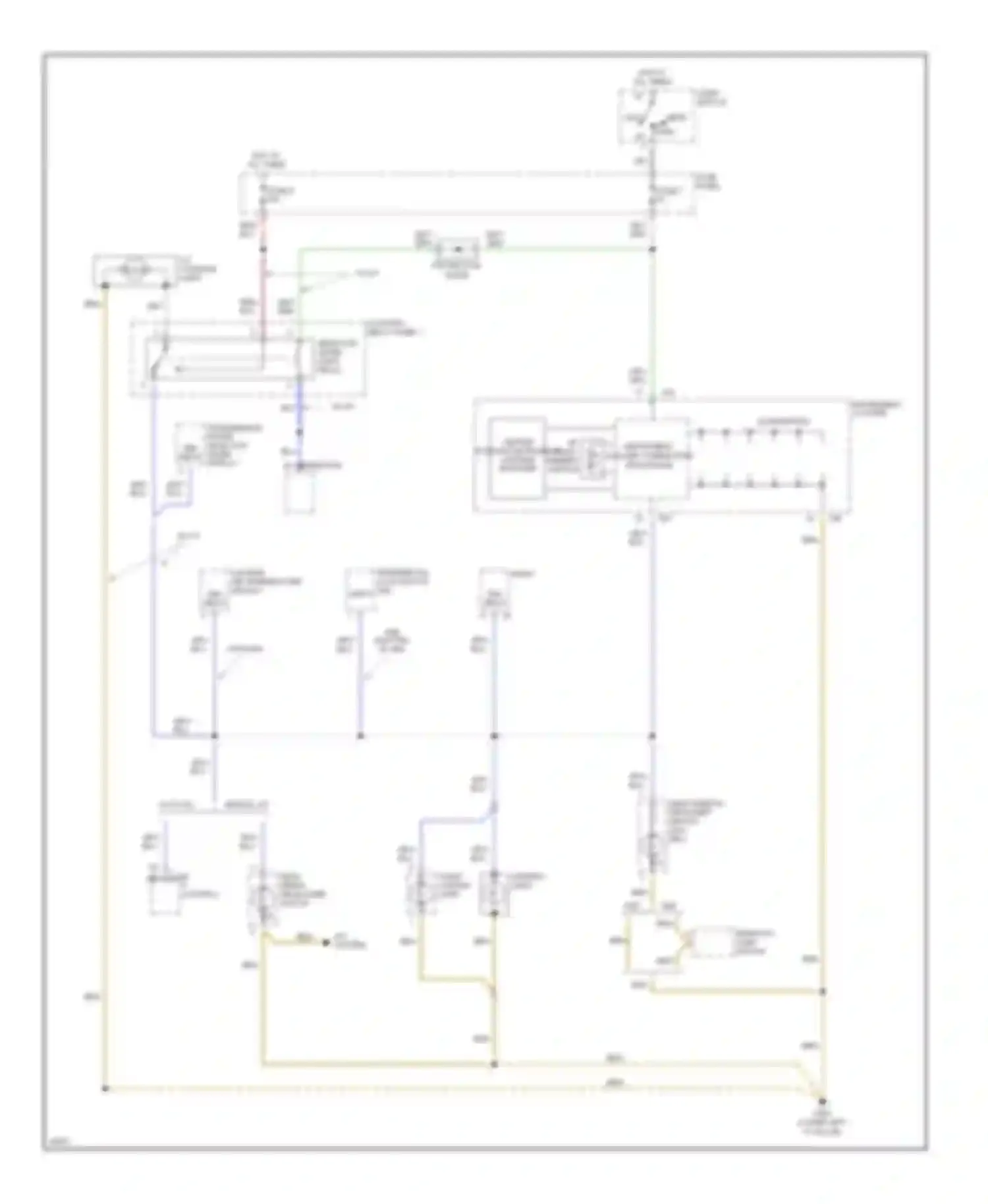 Wiring diagram transmission range selector lever display for Audi A6 C4 (1994-1997)