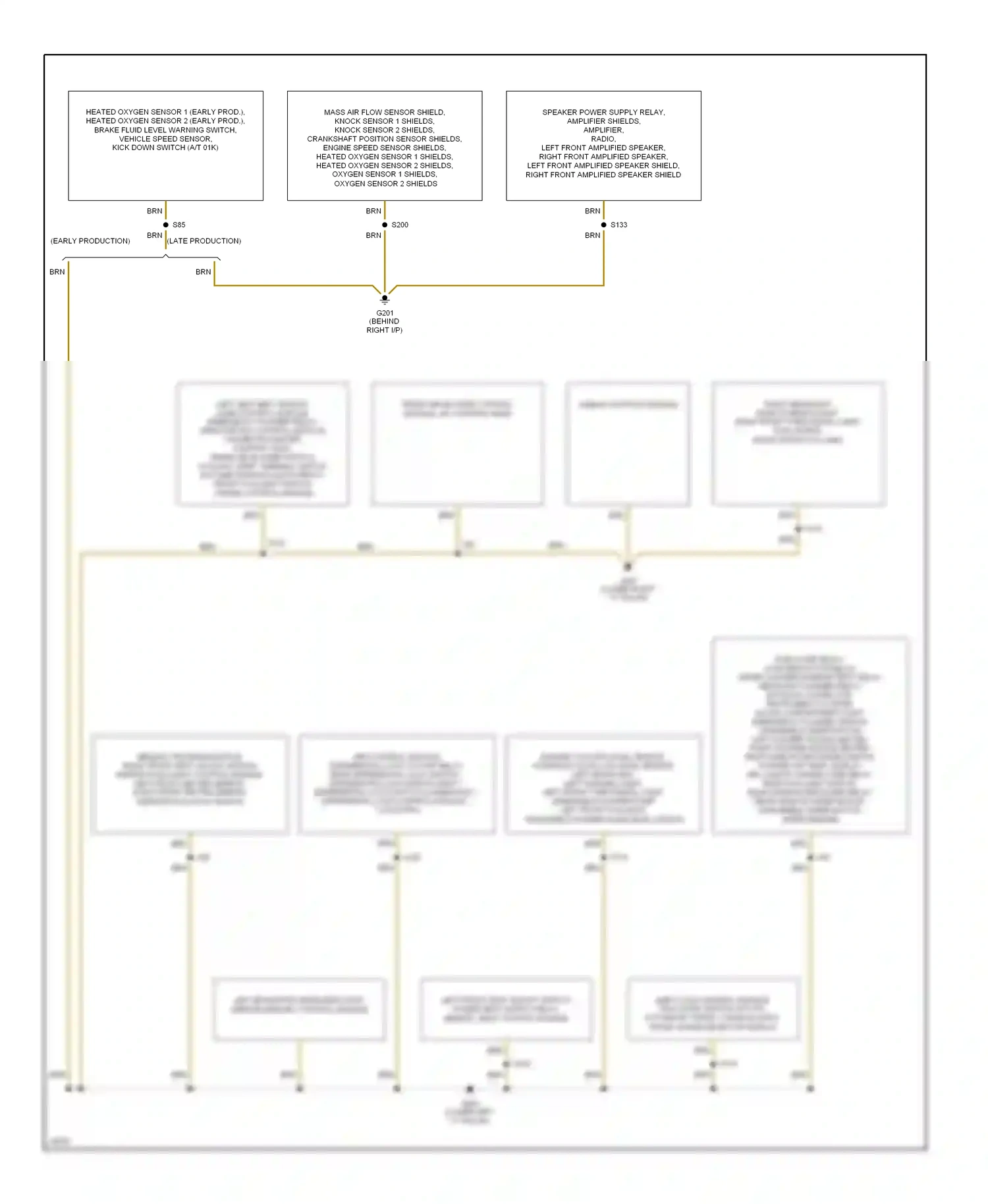 Wiring diagram automatic trans. console light, trans. range selector display for Audi A6 C4 (1994-1997) (1 of 1)