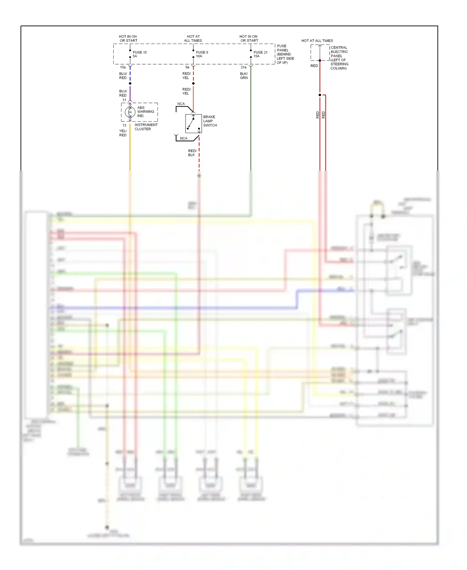 Wiring diagram data link connector for Audi A6 C4 (1994-1997) (2 of 7)