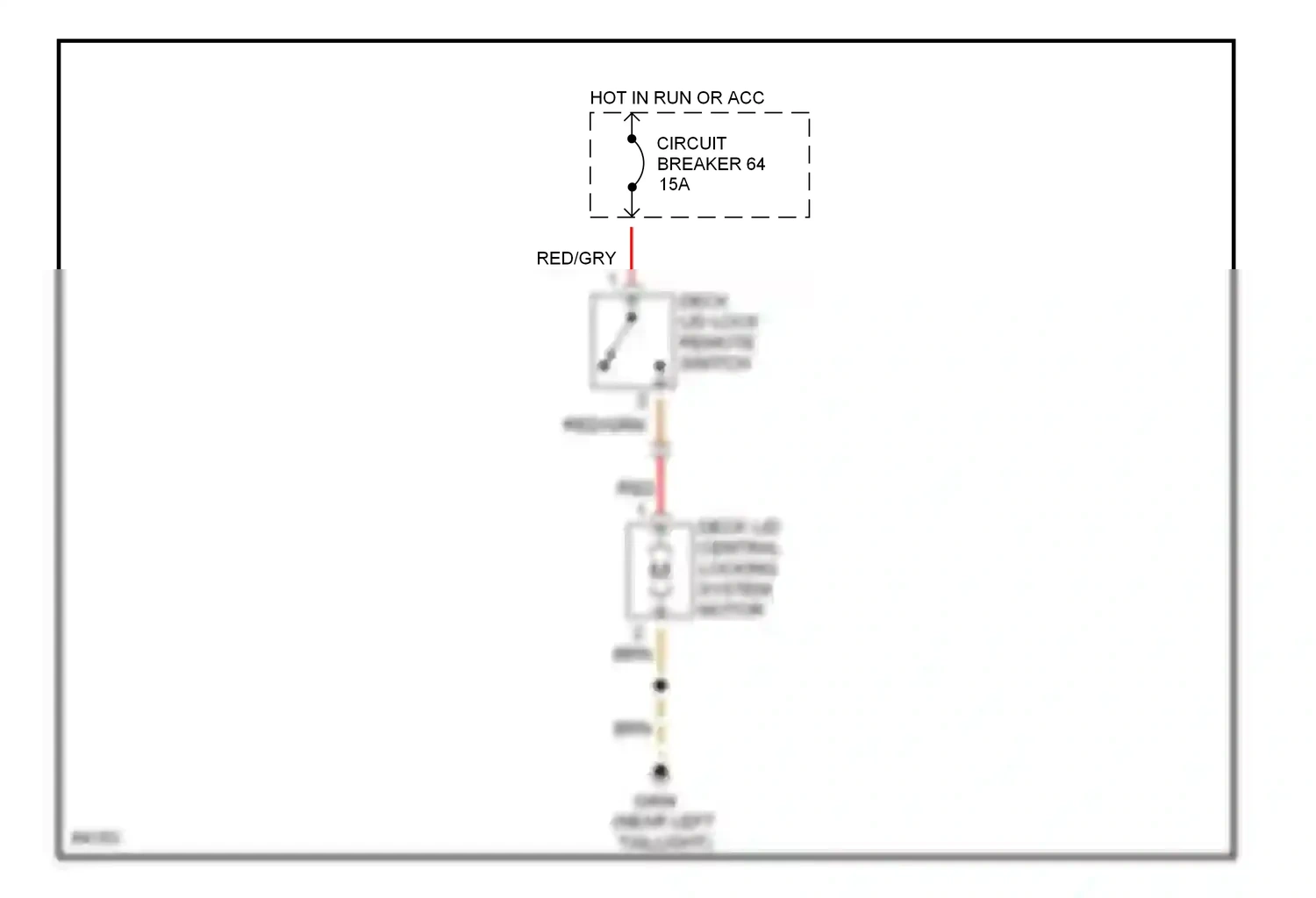 Wiring diagram deck lid central locking system motor for Audi A6 C4 (1994-1997) (1 of 1)