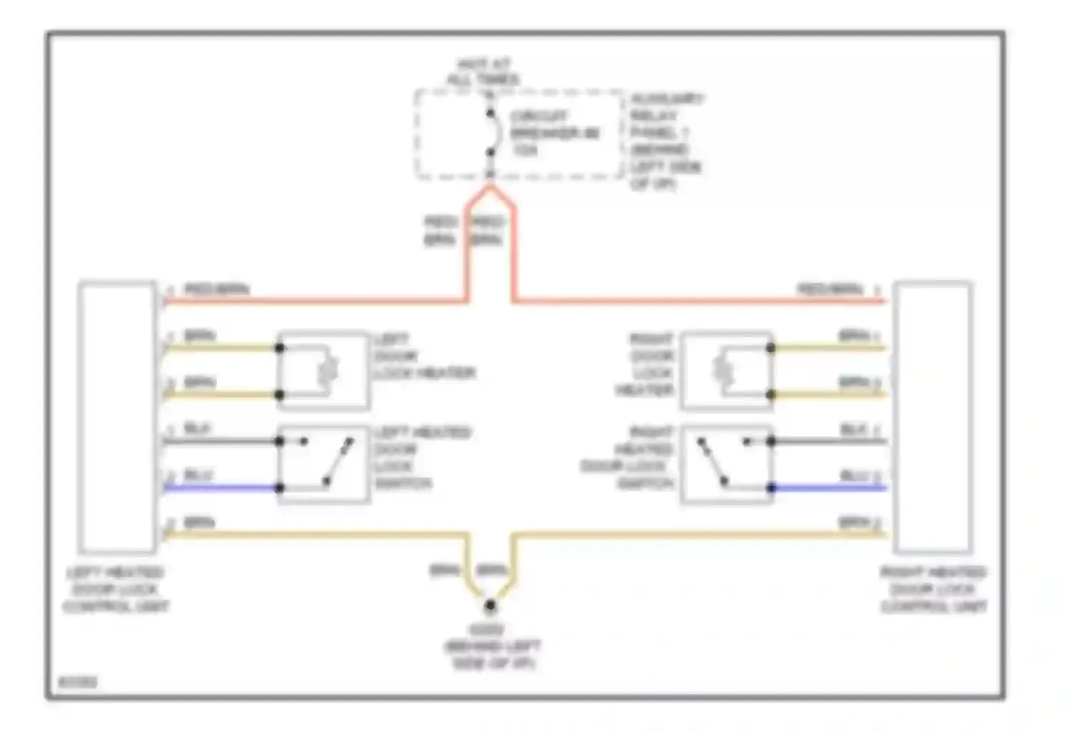 Wiring diagram door lock switch for Audi A6 C4 (1994-1997)