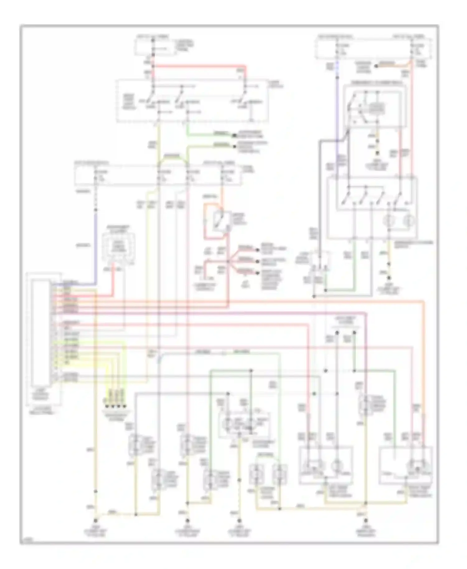 Wiring diagram turn signal abs control module switch for Audi A6 C4 (1994-1997)
