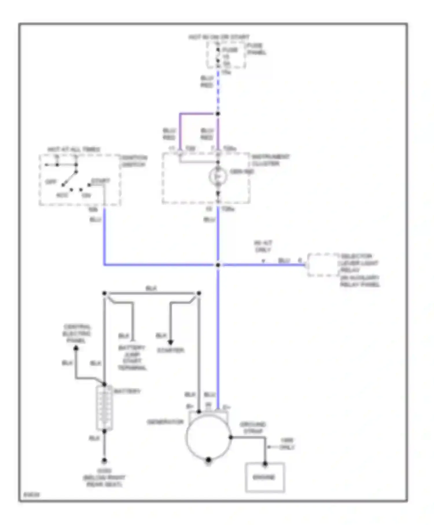 Wiring diagram fuse fuse panel for Audi A6 C4 (1994-1997)