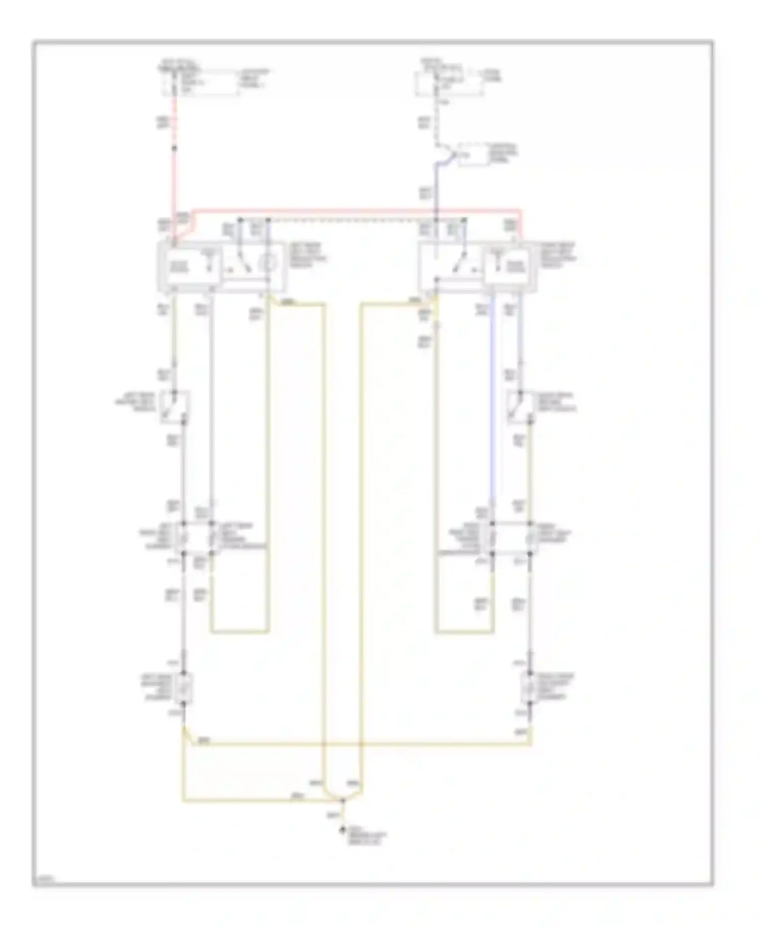 Wiring diagram left rear backrest heat element for Audi A6 C4 (1994-1997)