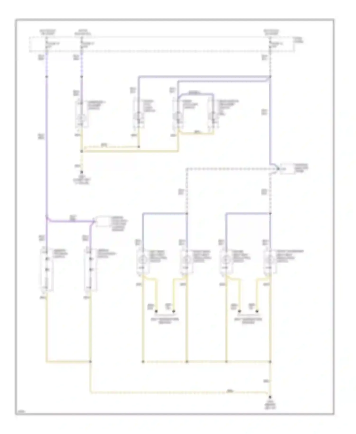 Wiring diagram front fog light switch for Audi A6 C4 (1994-1997)