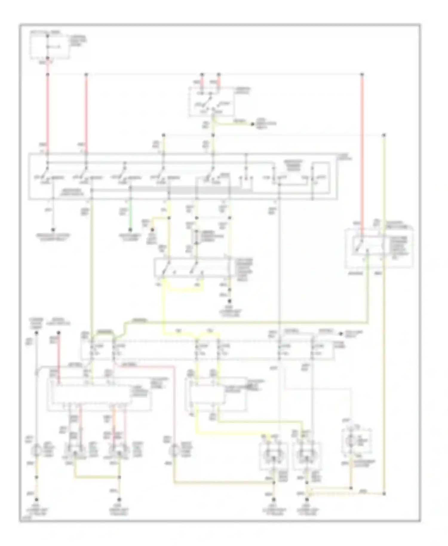 Wiring diagram ignition switch for Audi A6 C4 (1994-1997) (5 of 14)