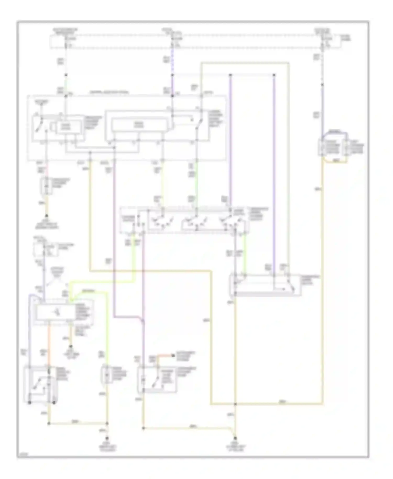 Wiring diagram left washer nozzle heater for Audi A6 C4 (1994-1997) (1 of 1)