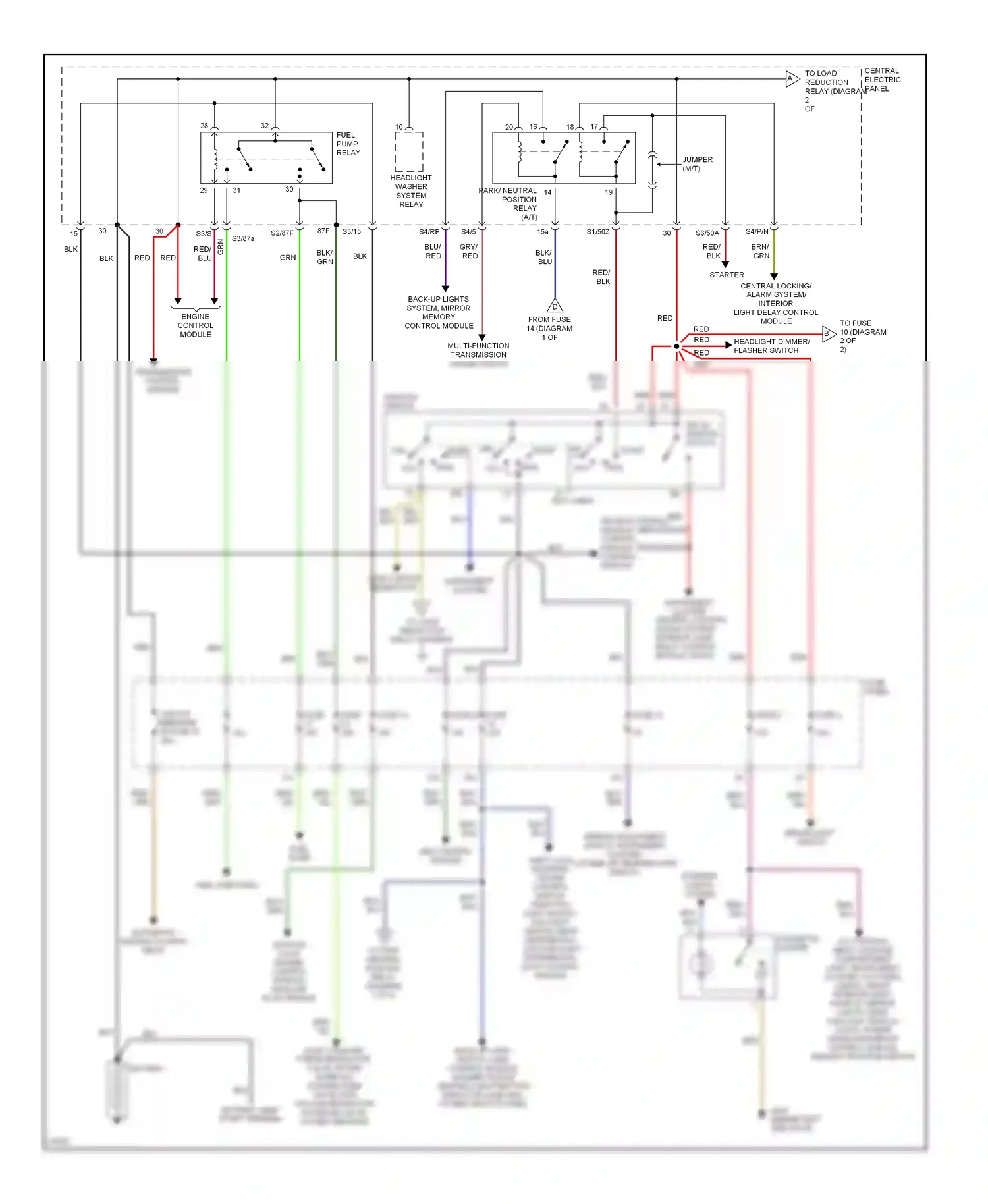 Wiring diagram light switch generator, instrument cluster for Audi A6 C4 (1994-1997) (1 of 1)