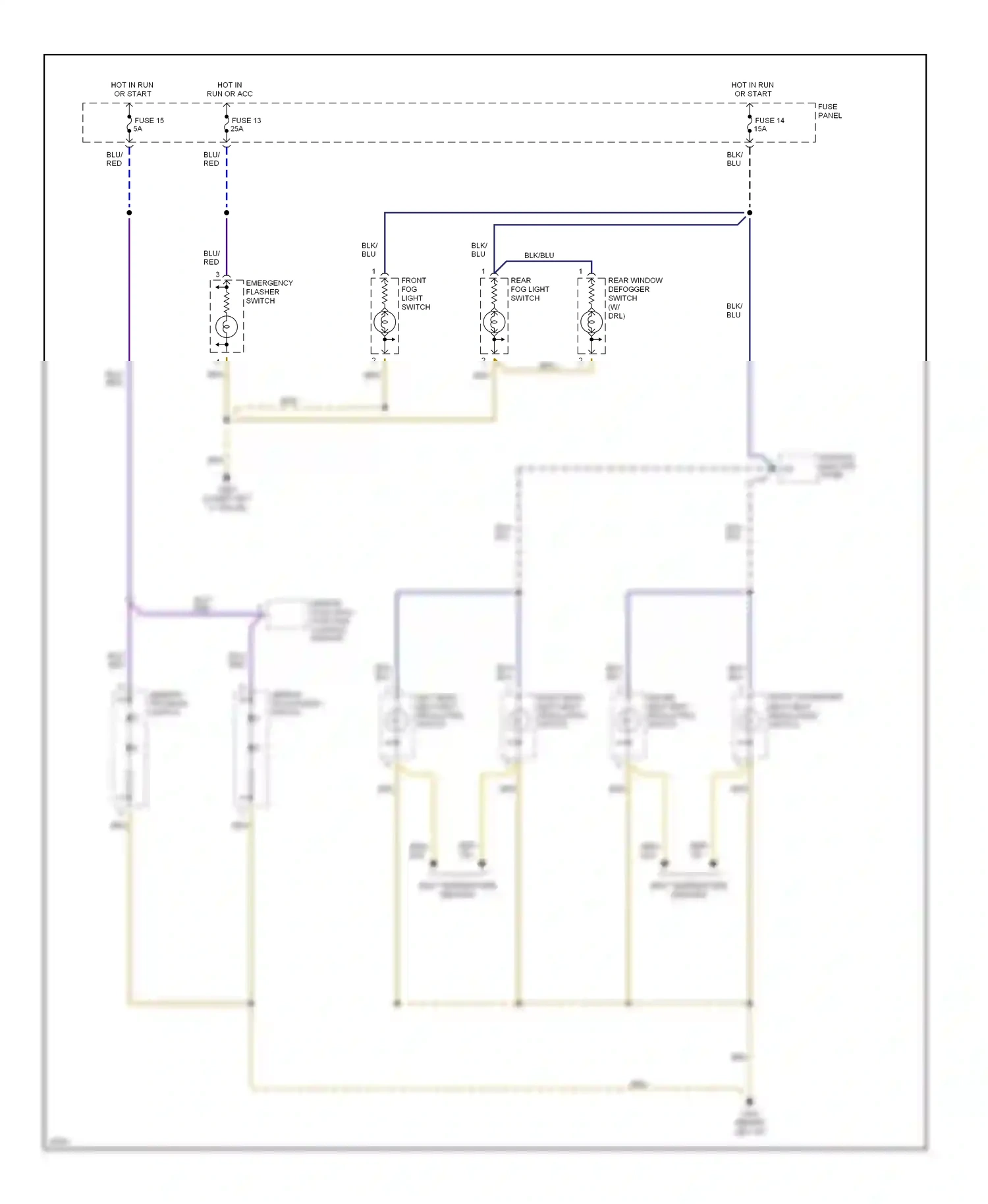 Wiring diagram mirror fold-away function control module for Audi A6 C4 (1994-1997) (1 of 1)