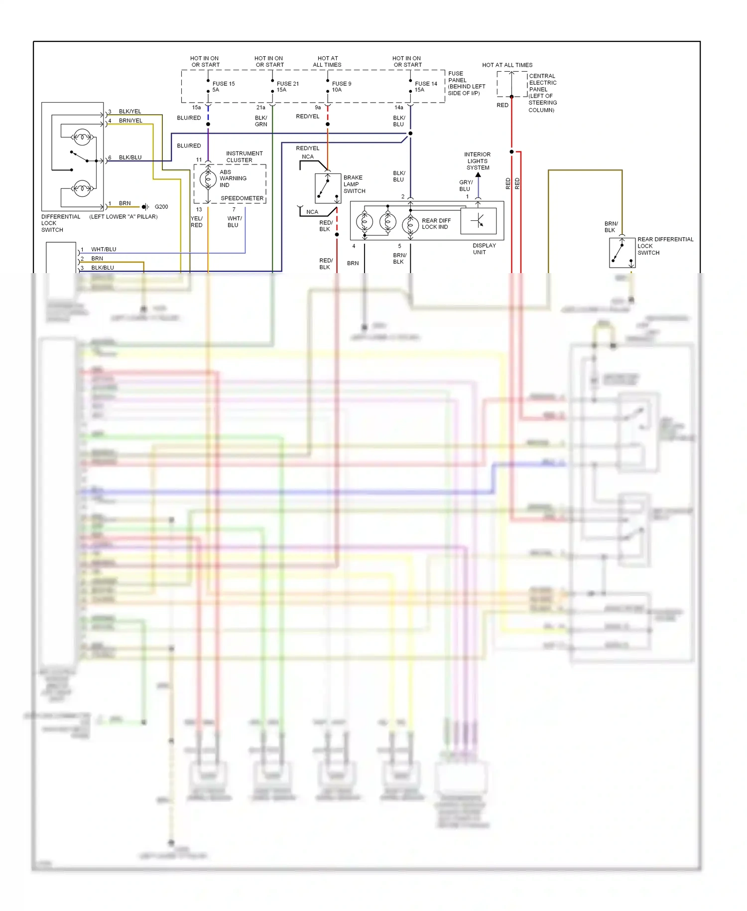 Wiring diagram red/yel for Audi A6 C4 (1994-1997) (1 of 8)