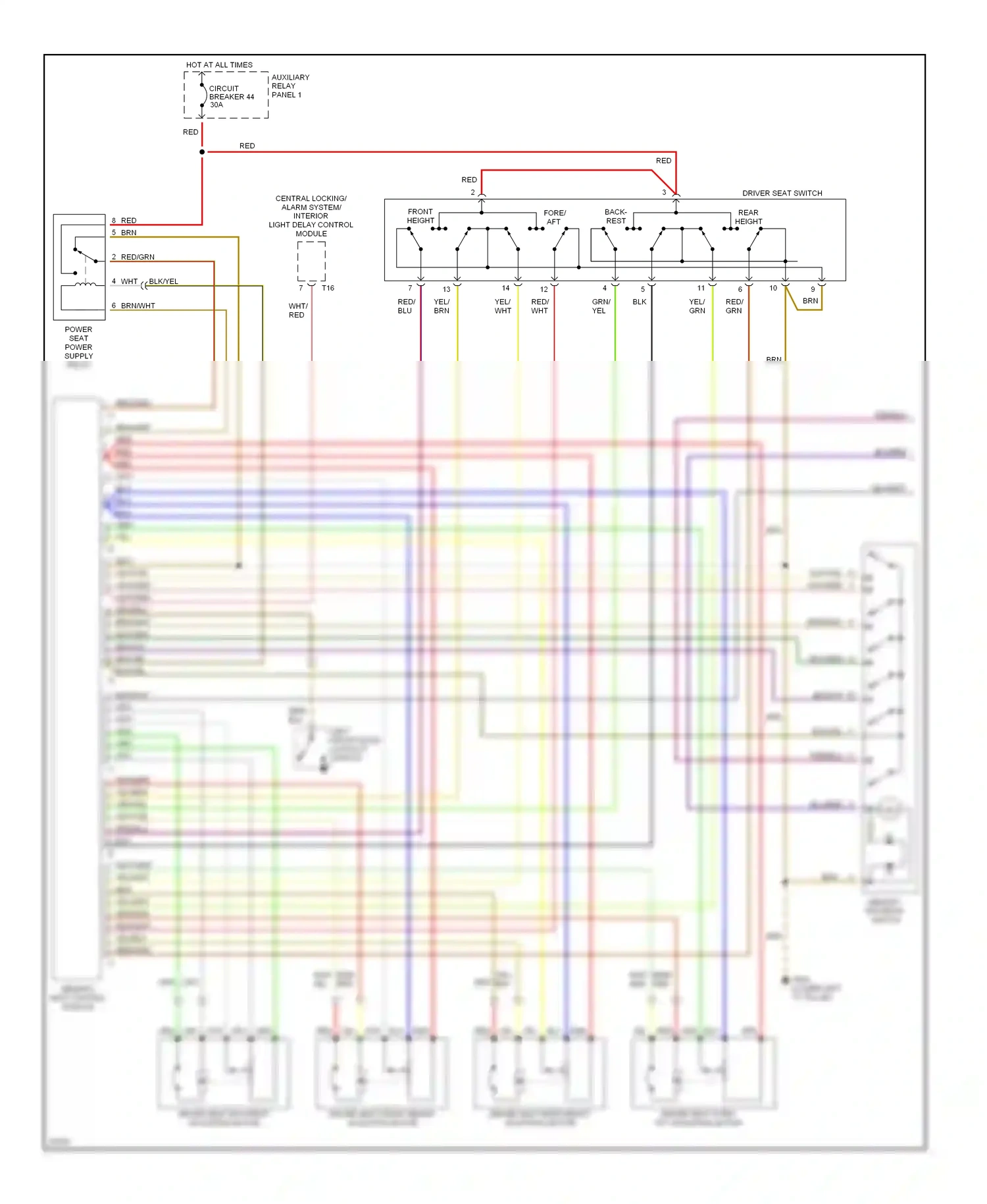 Wiring diagram wht/yel for Audi A6 C4 (1994-1997) (5 of 10)