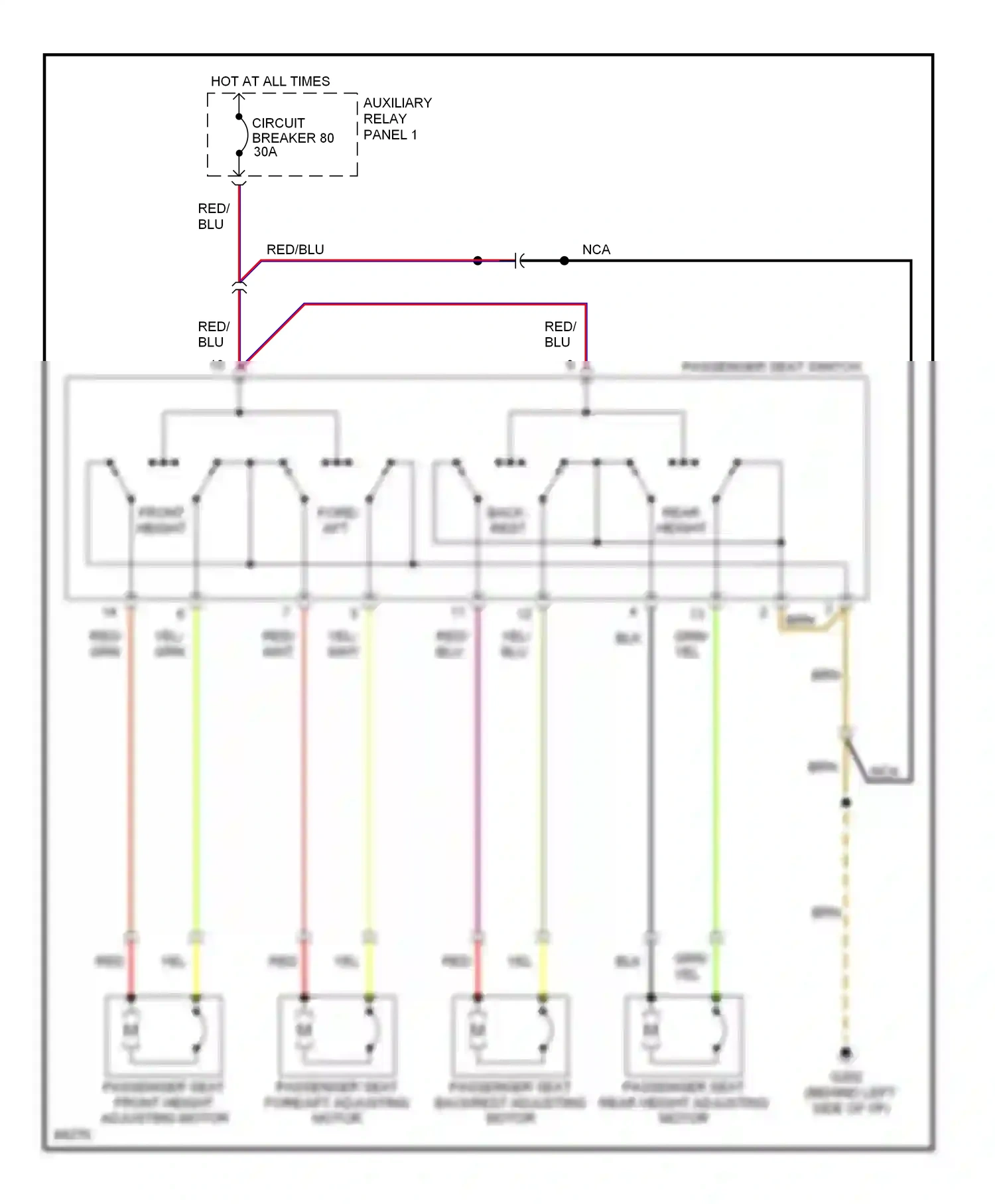 Wiring diagram yel for Audi A6 C4 (1994-1997) (33 of 42)