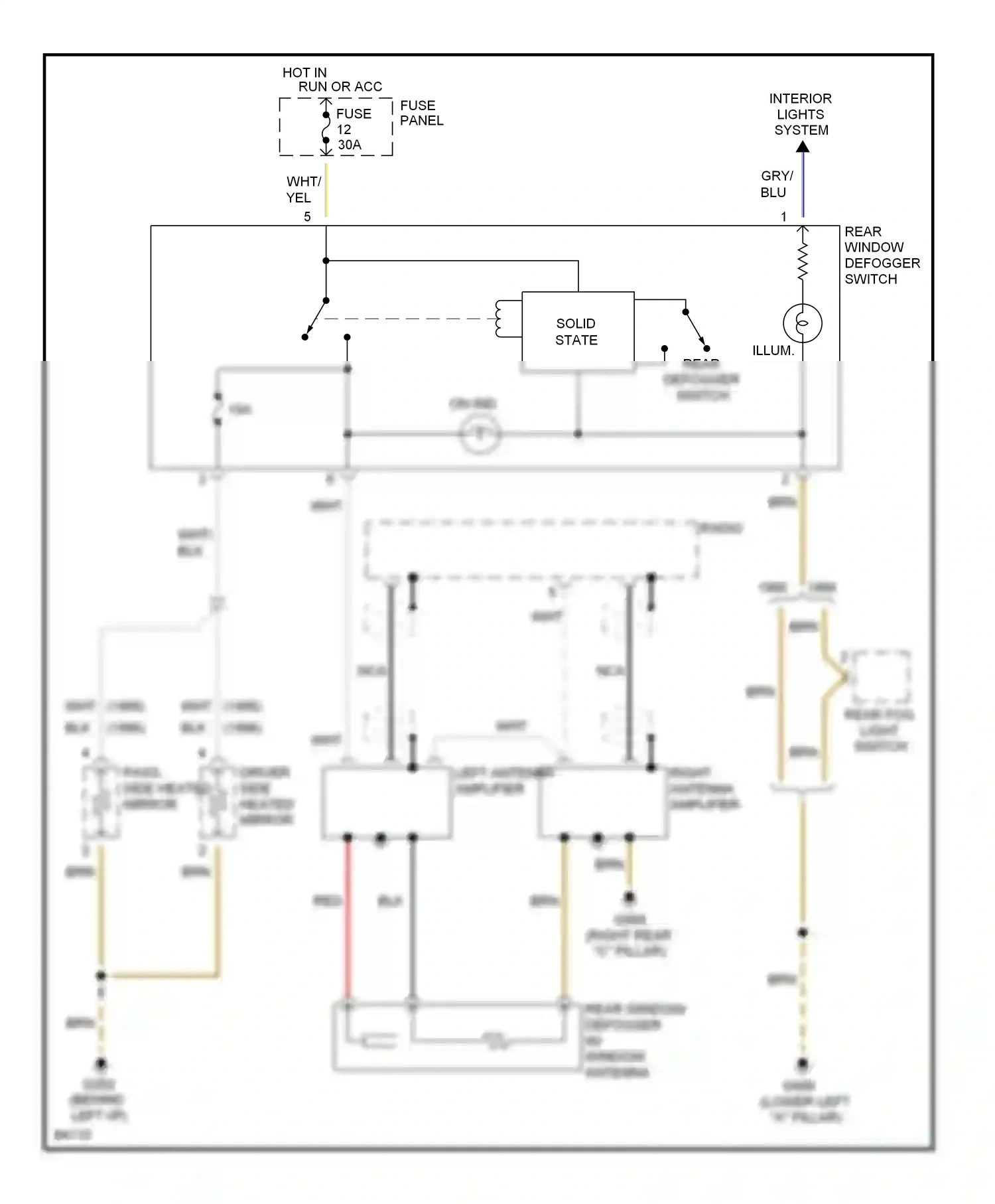 Wiring diagram yel for Audi A6 C4 (1994-1997) (19 of 42)