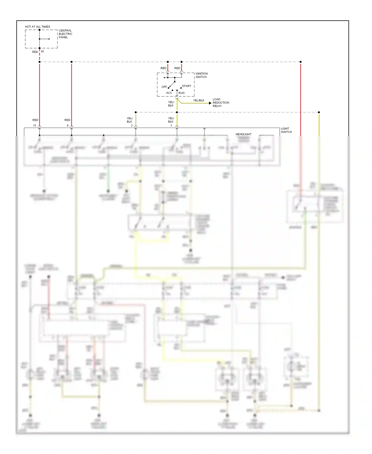 Wiring diagram yel/blk for Audi A6 C4 (1994-1997) (12 of 14)
