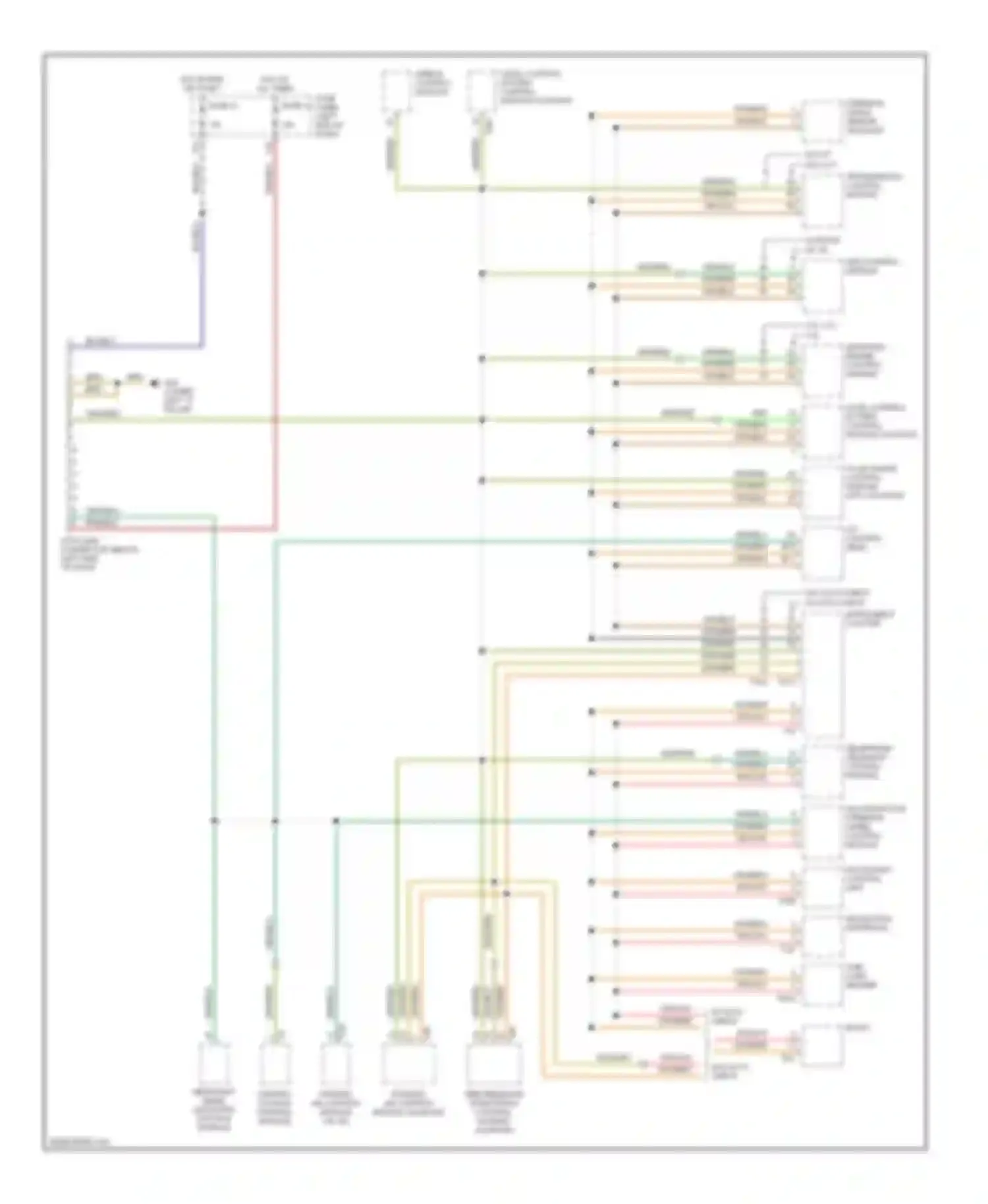 A6 Audi C5 facelift (2001-2004): Computer data lines circuit