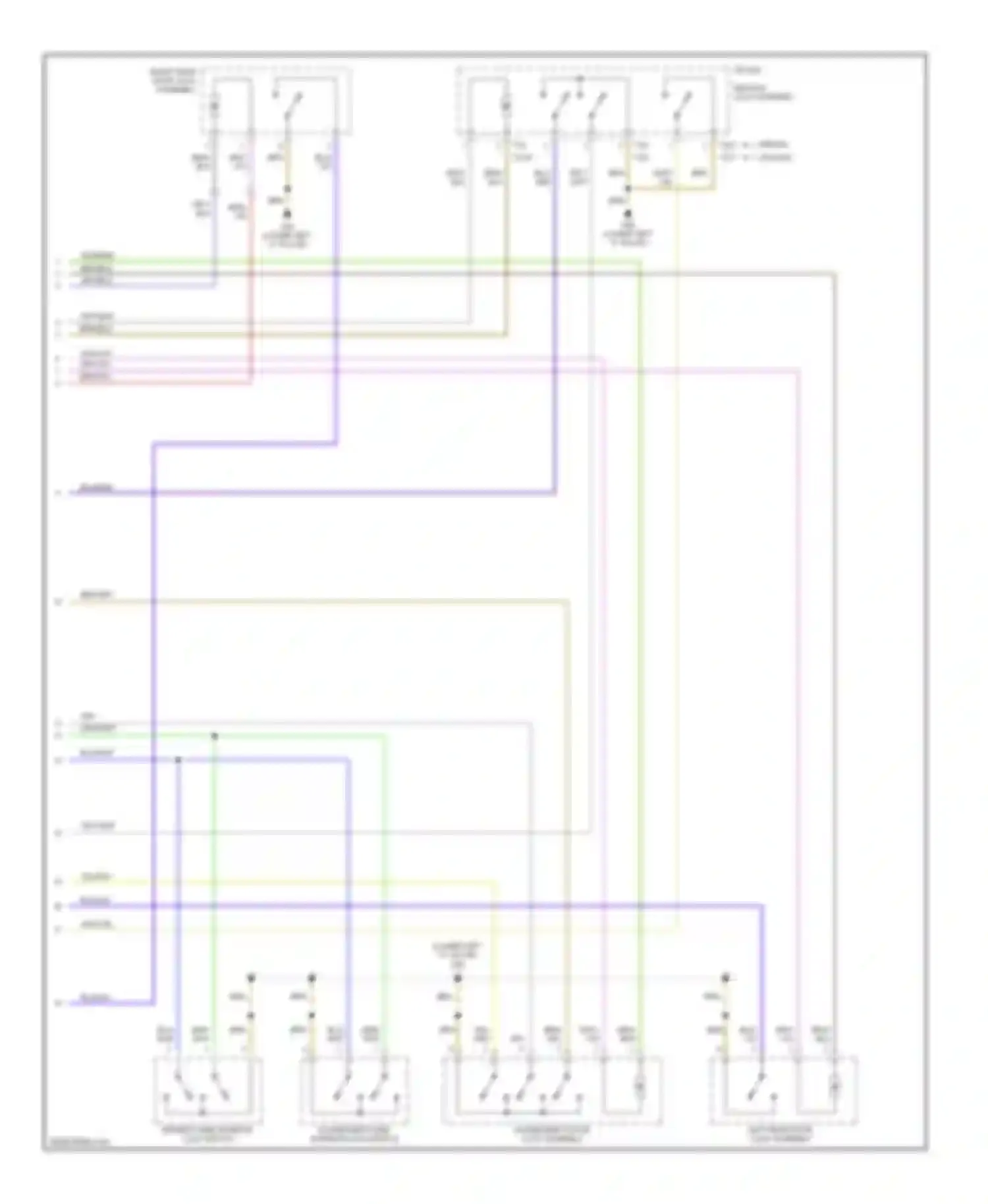 A6 Audi C5 facelift (2001-2004): Power door locks circuit (2 of 2)
