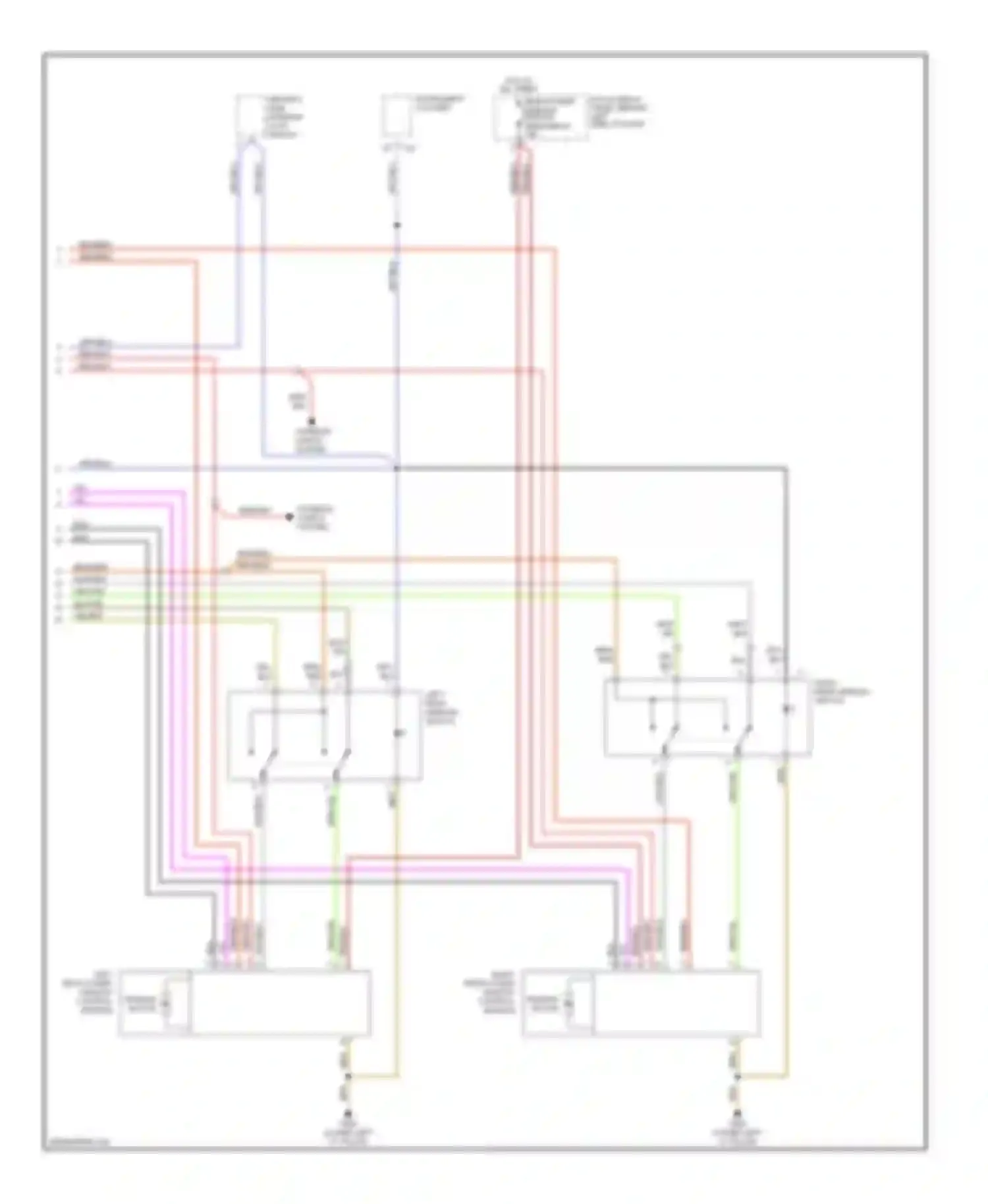 A6 Audi C5 facelift (2001-2004): Power windows circuit (2 of 2)