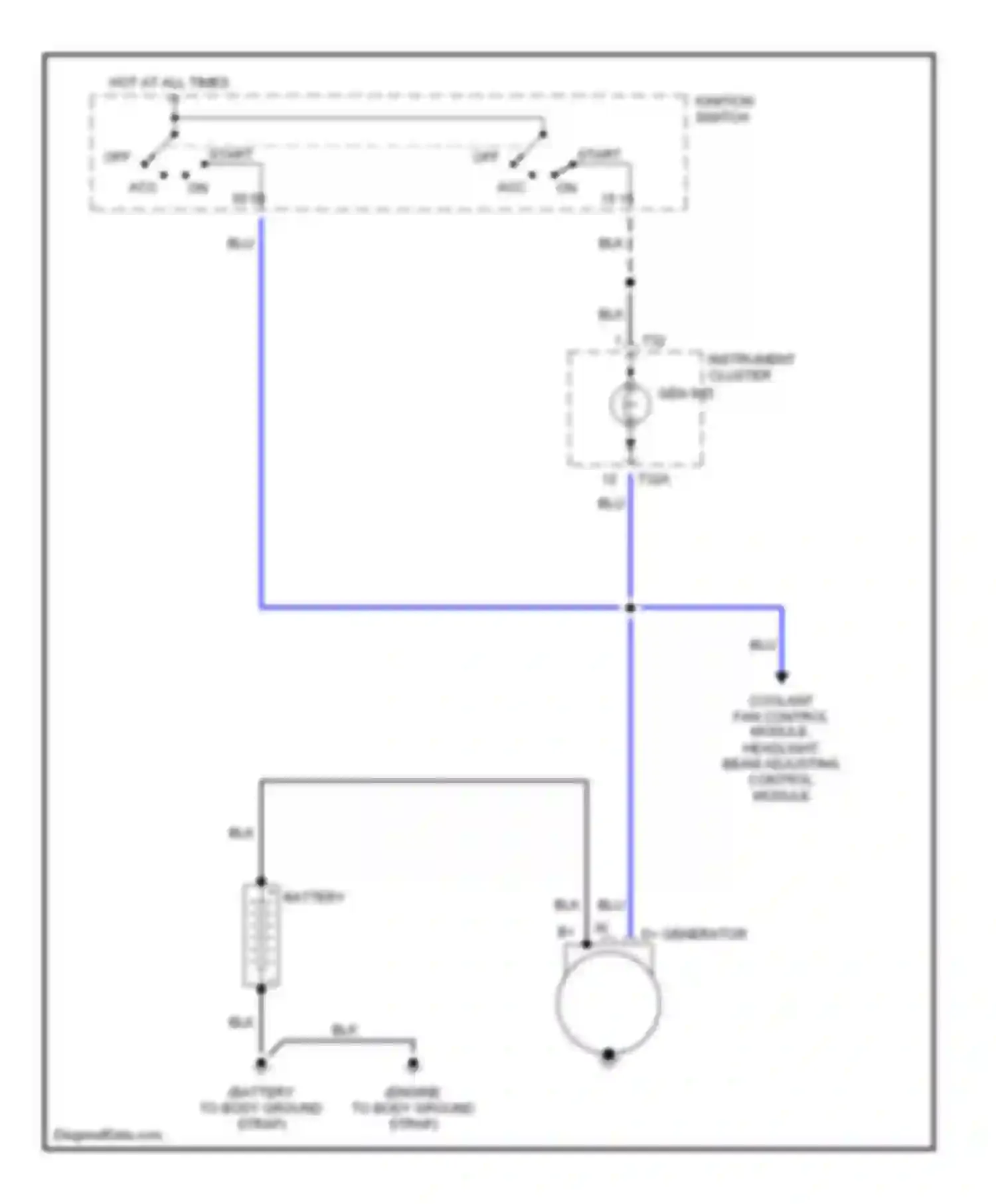 A6 Audi C5 facelift (2001-2004): Charging circuit