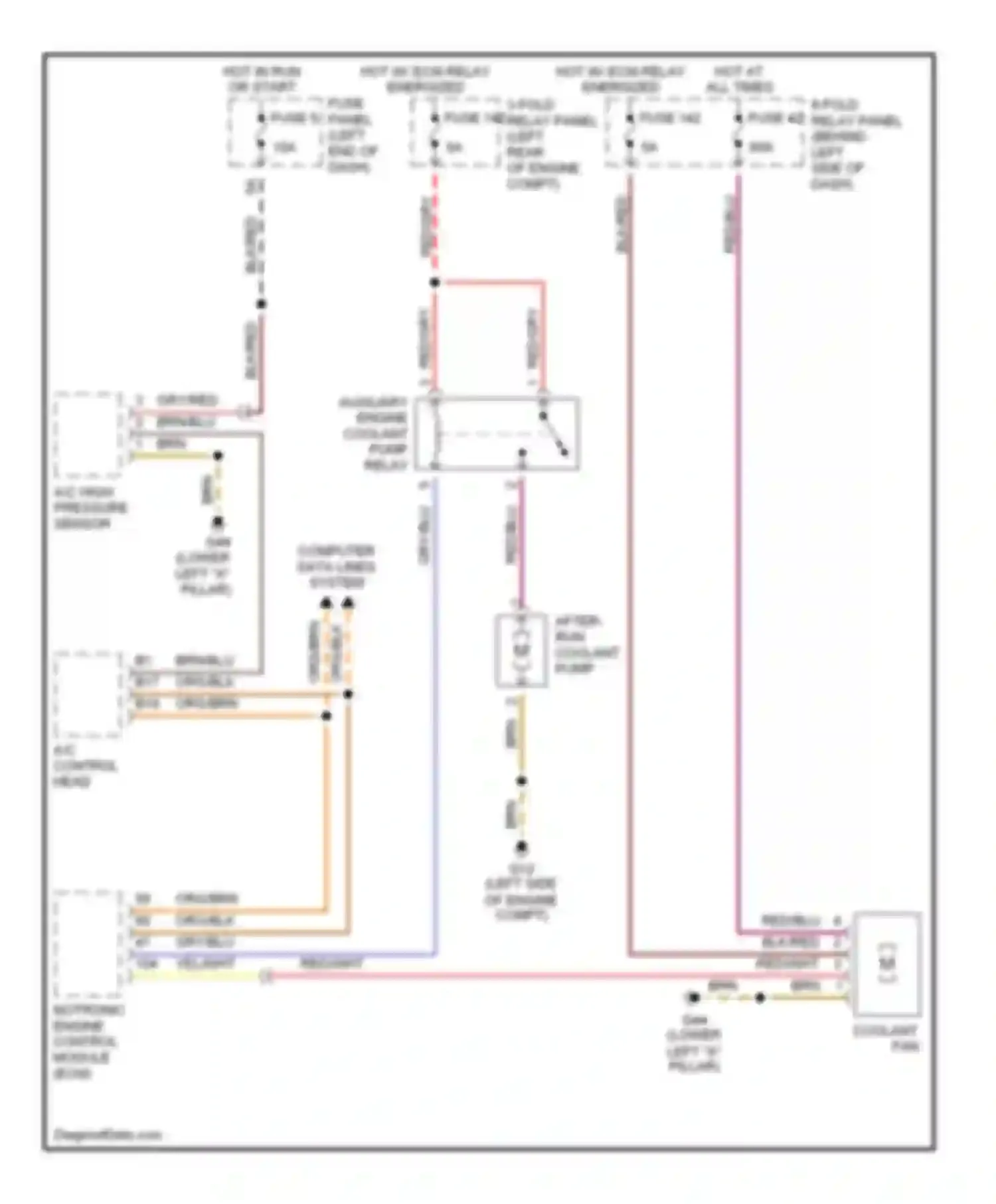 Wiring diagram a/c control head for Audi A6 C5 facelift (2001-2004) (4 of 12)