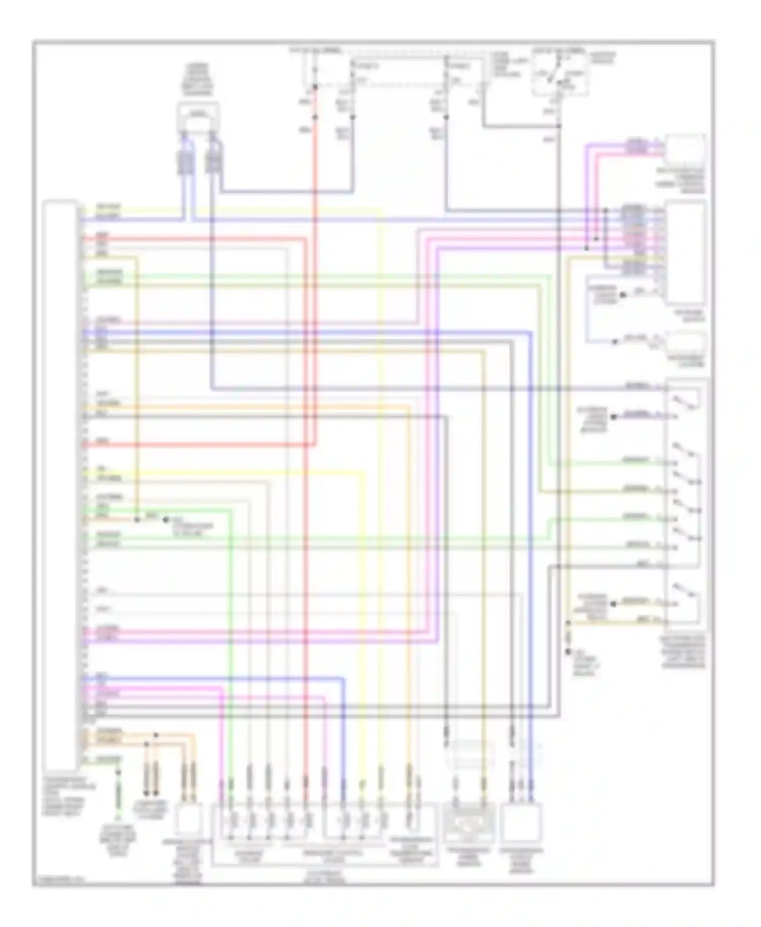Wiring diagram multi-function steering wheel control module for Audi A6 C5 facelift (2001-2004)