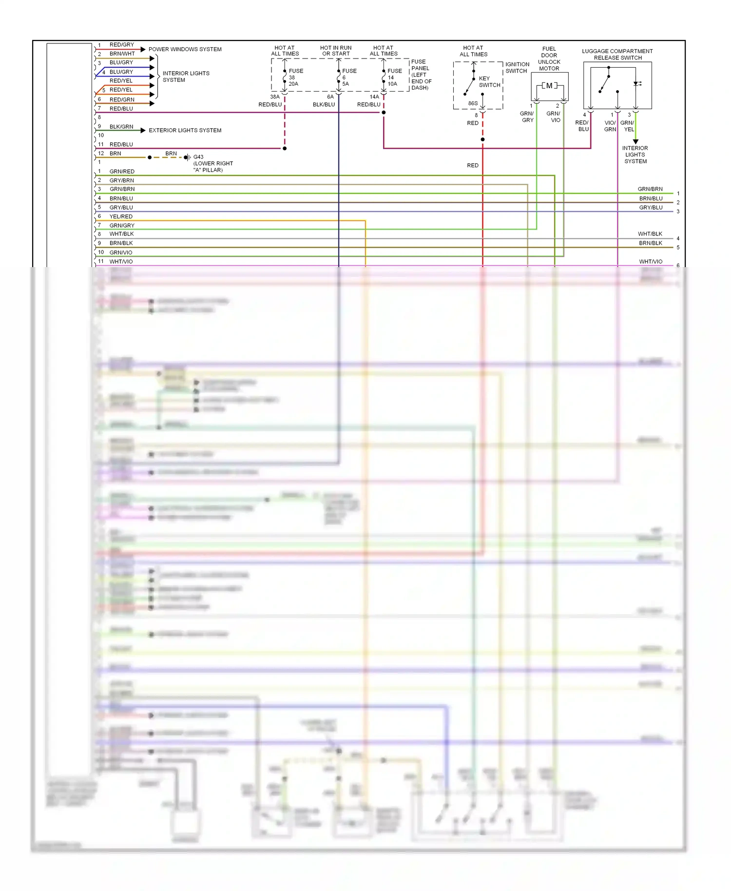 Wiring diagram brn for Audi A6 C5 facelift (2001-2004) (58 of 79)
