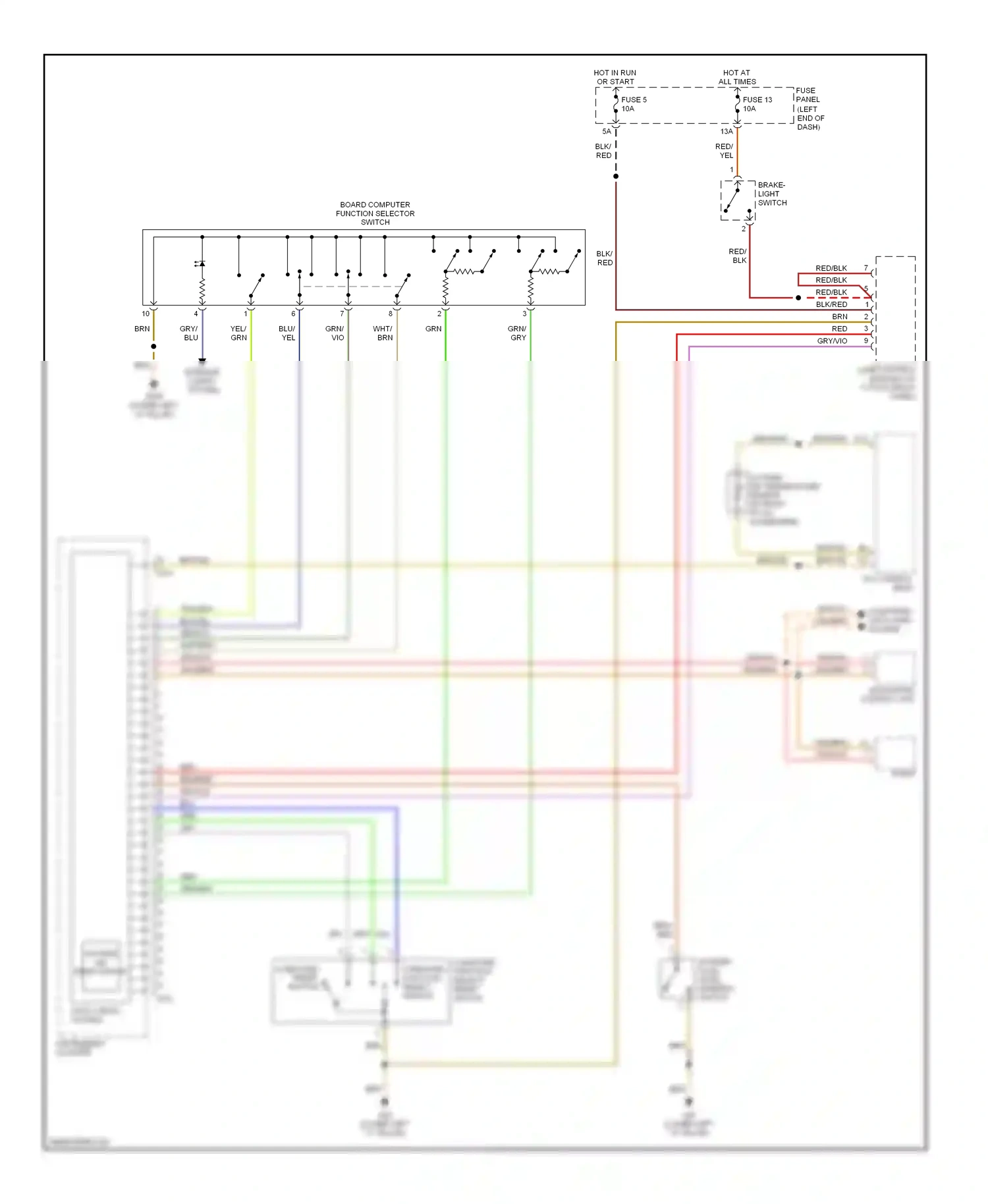 Wiring diagram computer function select switch for Audi A6 C5 facelift (2001-2004) (1 of 1)