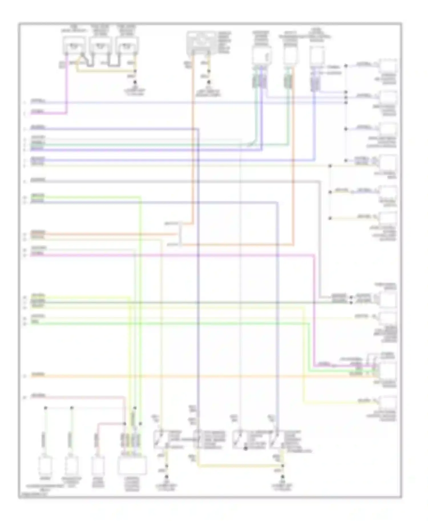 Wiring diagram level control system control module for Audi A6 C5 facelift (2001-2004)