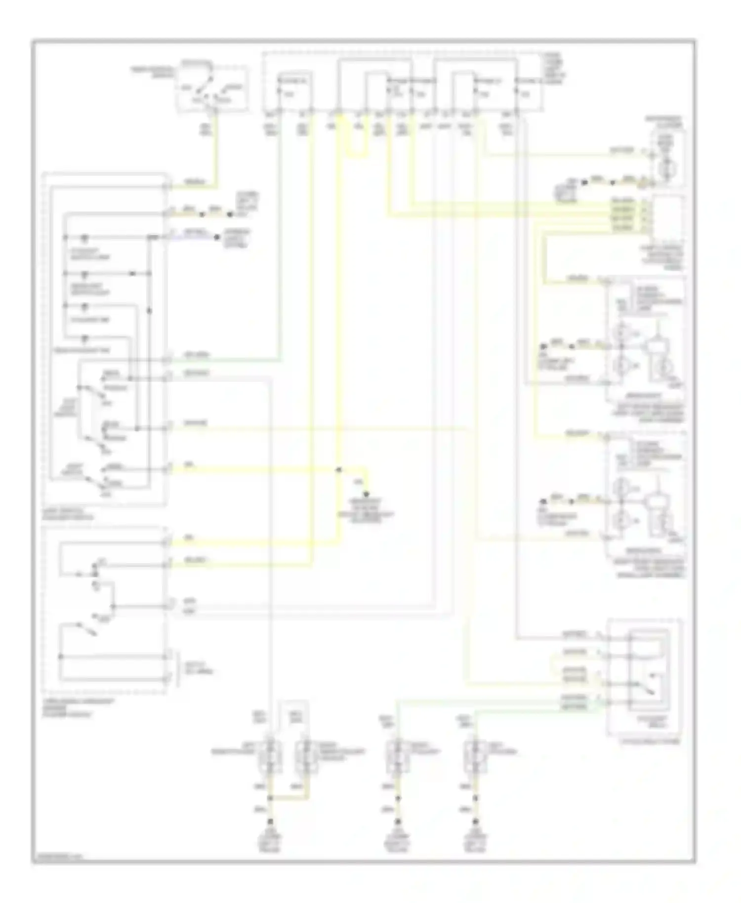 Wiring diagram light switch/ foglight switch for Audi A6 C5 facelift (2001-2004)