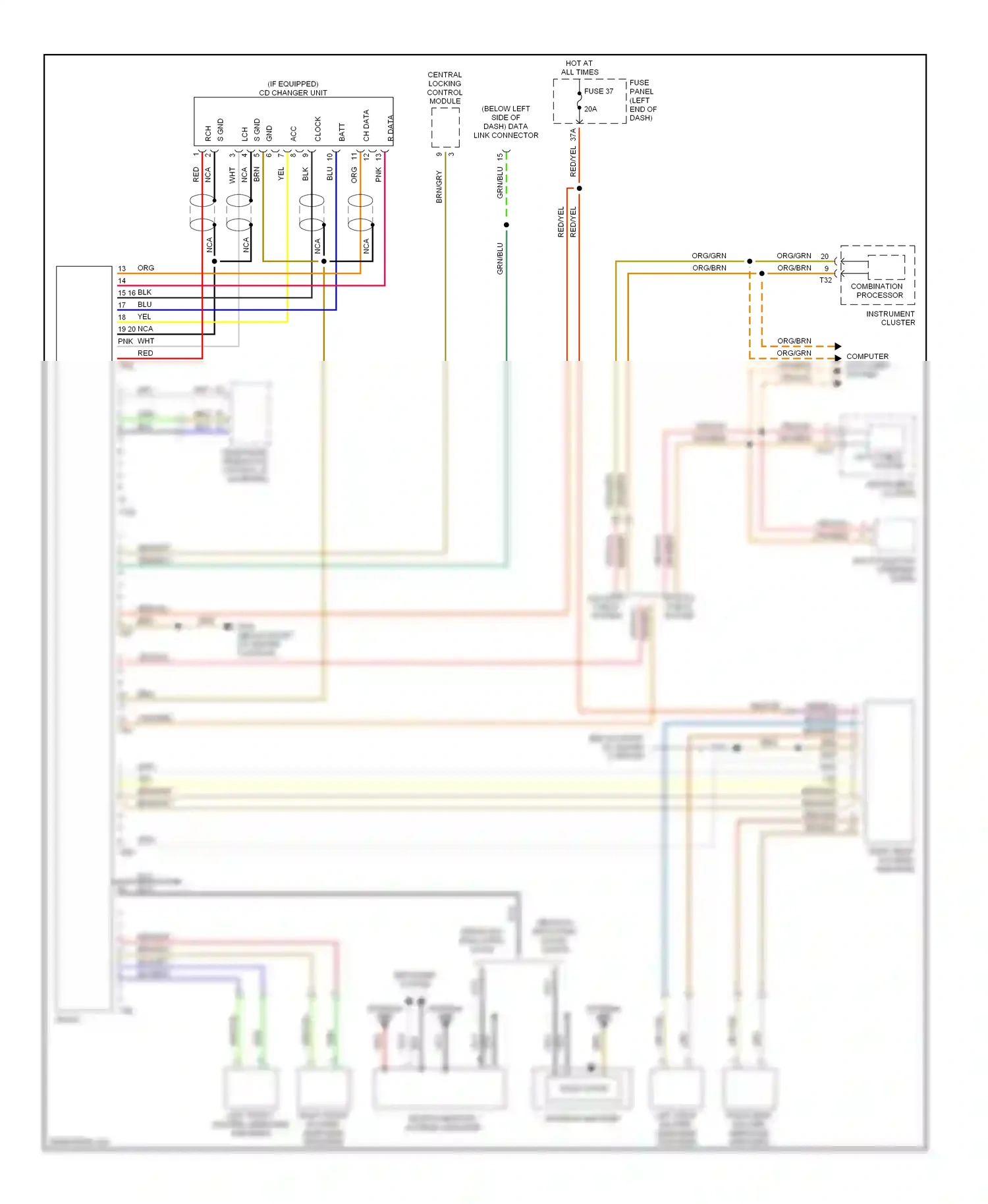 Wiring diagram grn/blu for Audi A6 C5 facelift (2001-2004) (27 of 29)