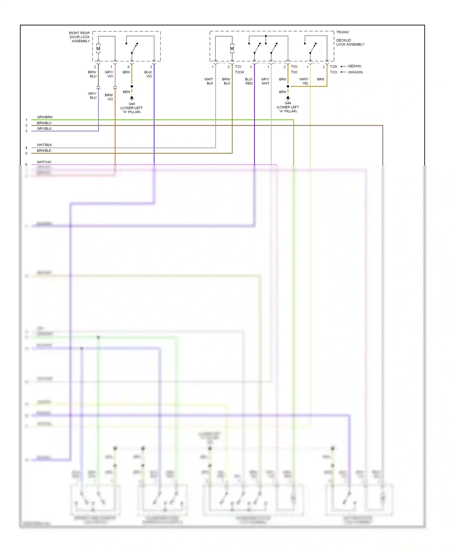 Wiring diagram grn/wht for Audi A6 C5 facelift (2001-2004) (15 of 16)