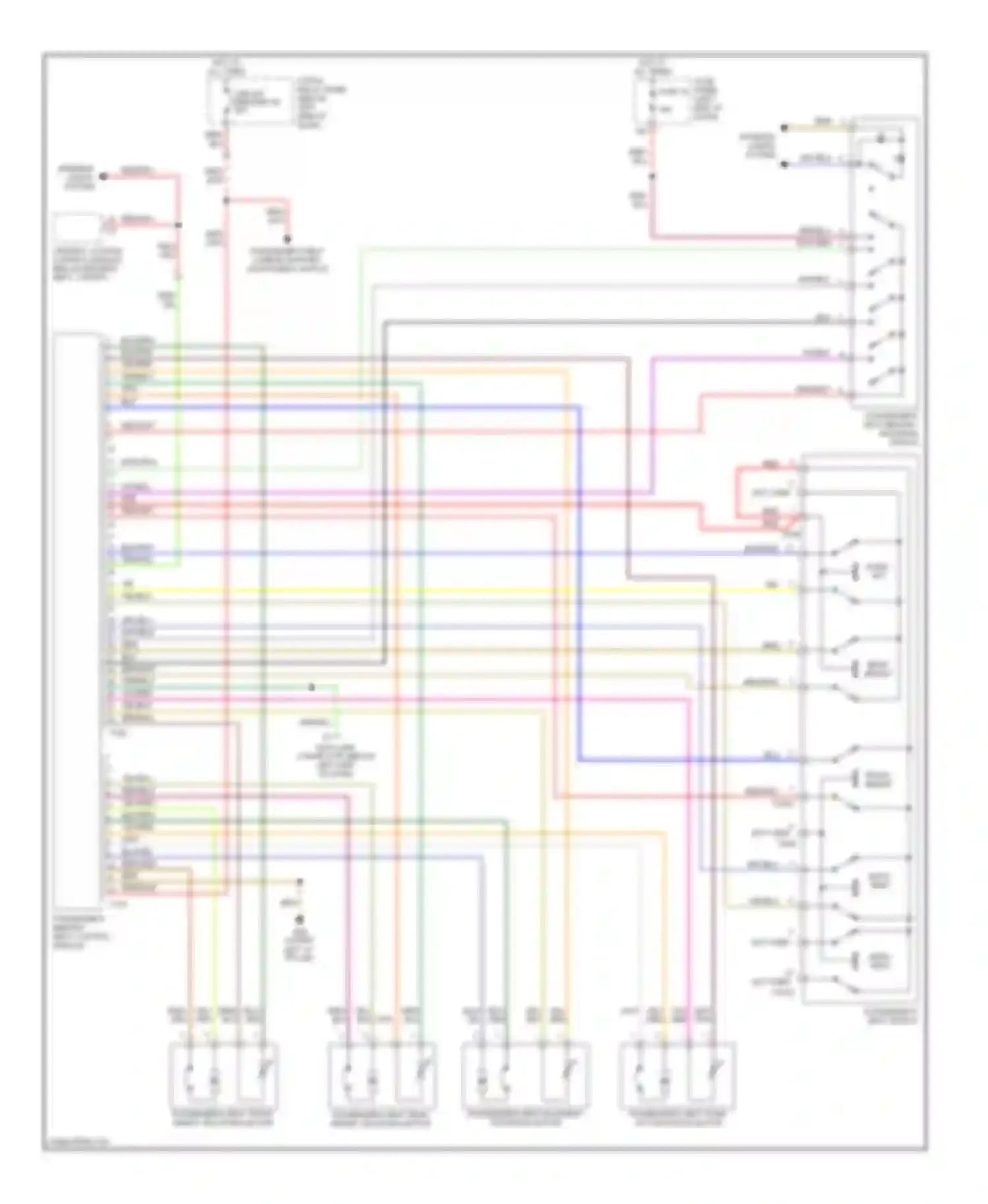 Wiring diagram passenger's memory seat control module for Audi A6 C5 facelift (2001-2004)
