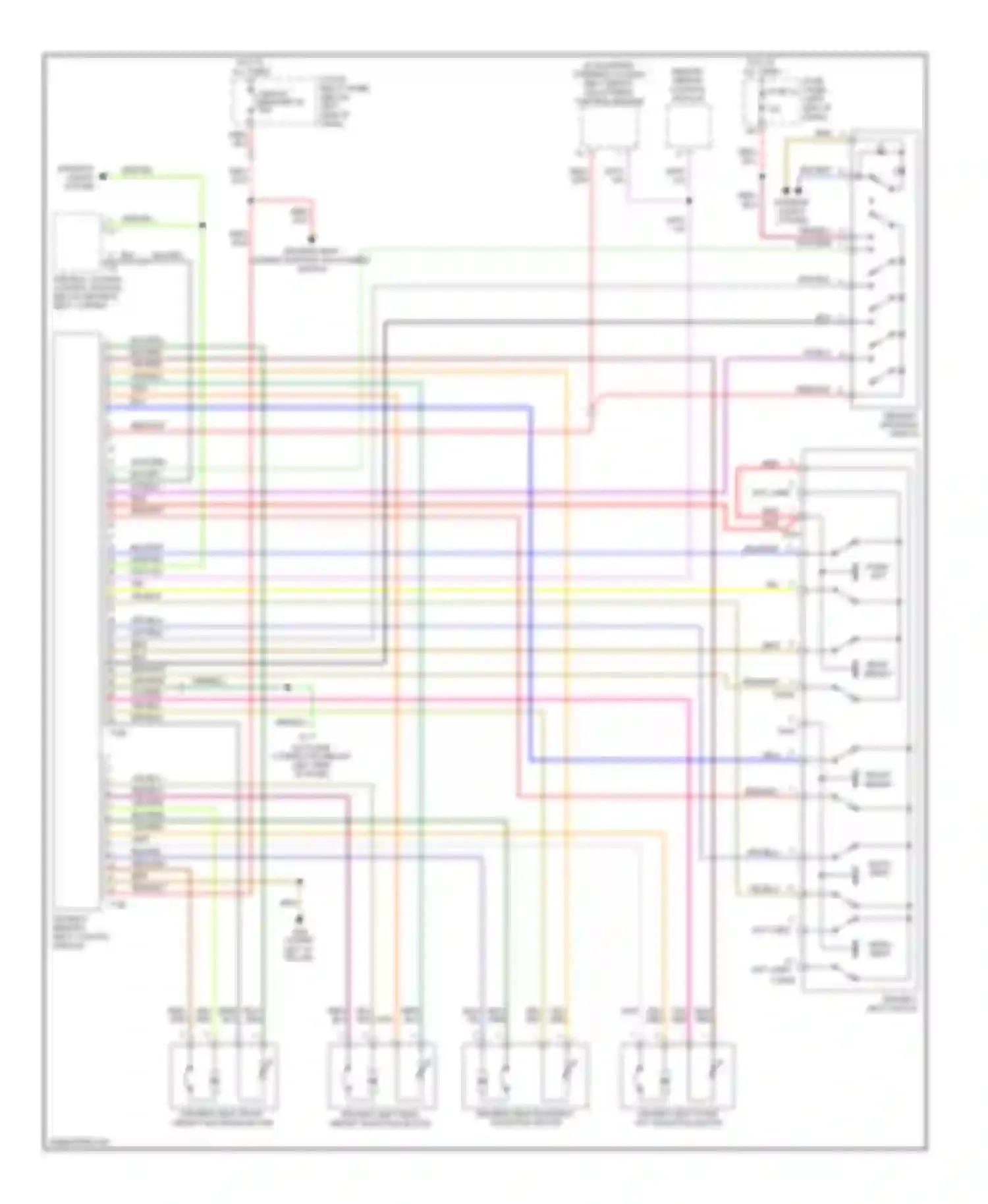 Wiring diagram memory mirror control module for Audi A6 C5 facelift (2001-2004)