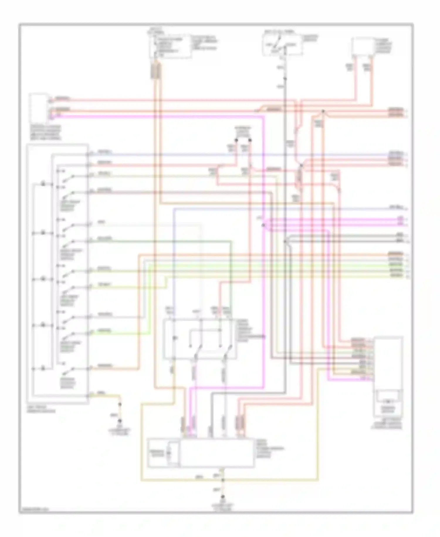 Wiring diagram right front power window control module for Audi A6 C5 facelift (2001-2004)