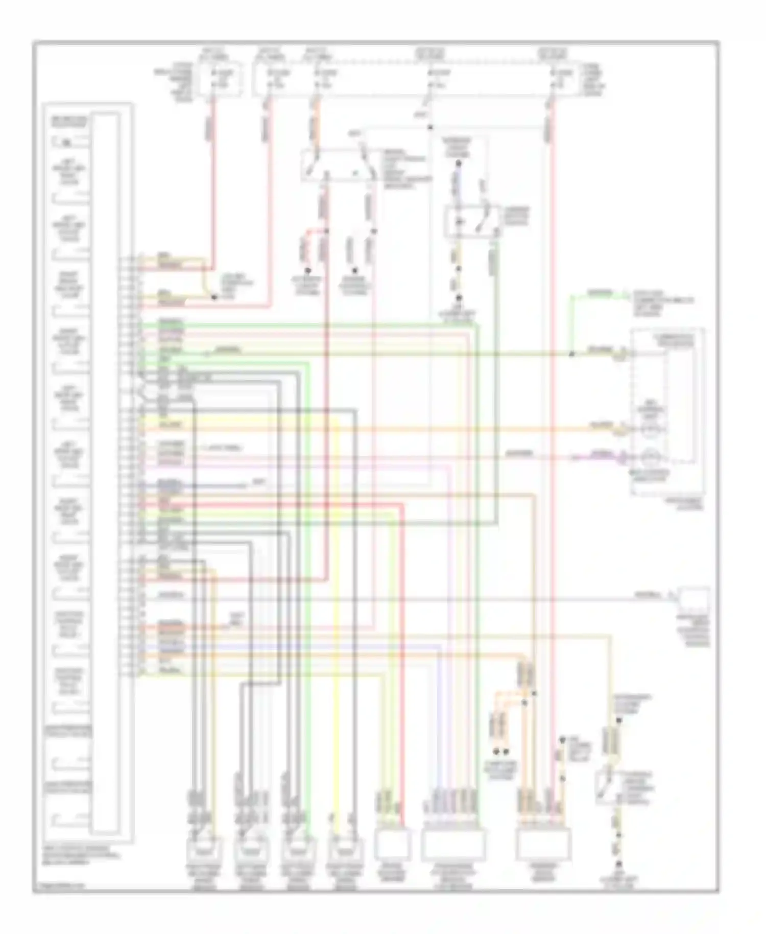 Wiring diagram multi-function steering wheel control module for Audi A6 C5 facelift (2001-2004)